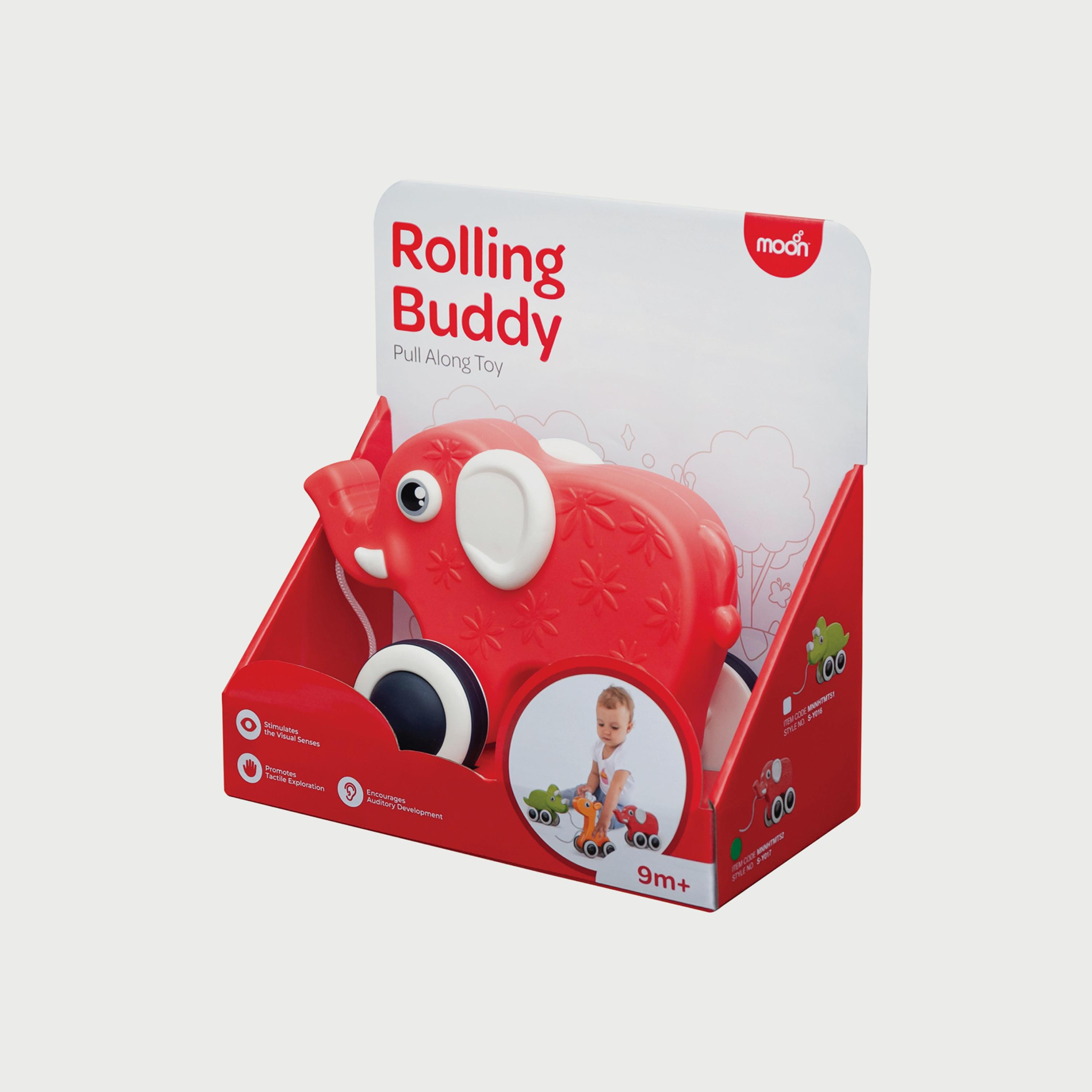 Moon Rolling Buddy Push & Pull Toy, Elephant-toys-babyandtoddlertoys-pushandpulltoys-image-1
