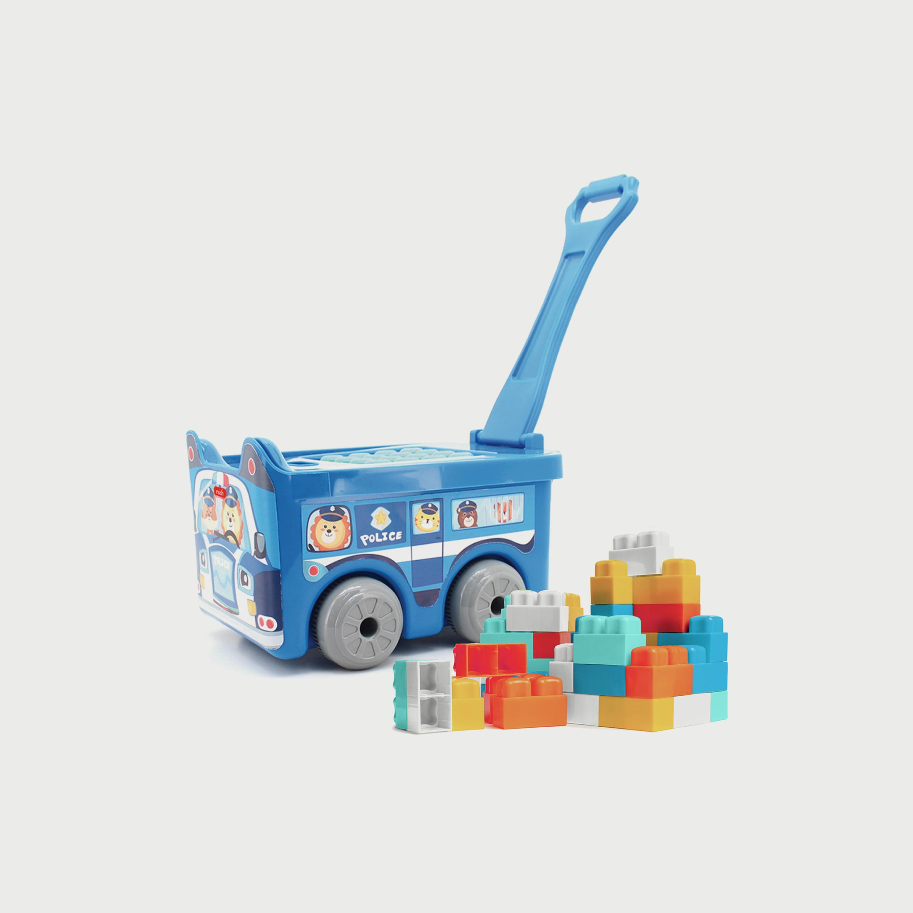 Moon 30-Piece Little Wagon Blocks Toys, Police Car-toys-buildingblocks-blocks-image-1
