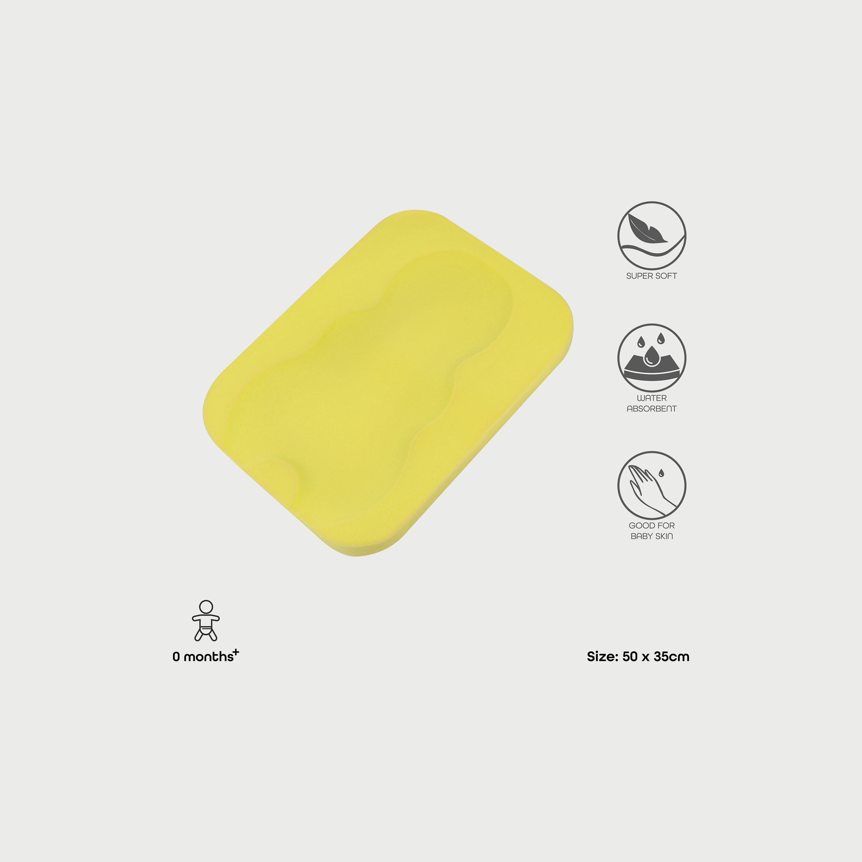 Moon Sponge Baby Bath Holder, Yellow-baby-bathandcare-bathtubs-image-2