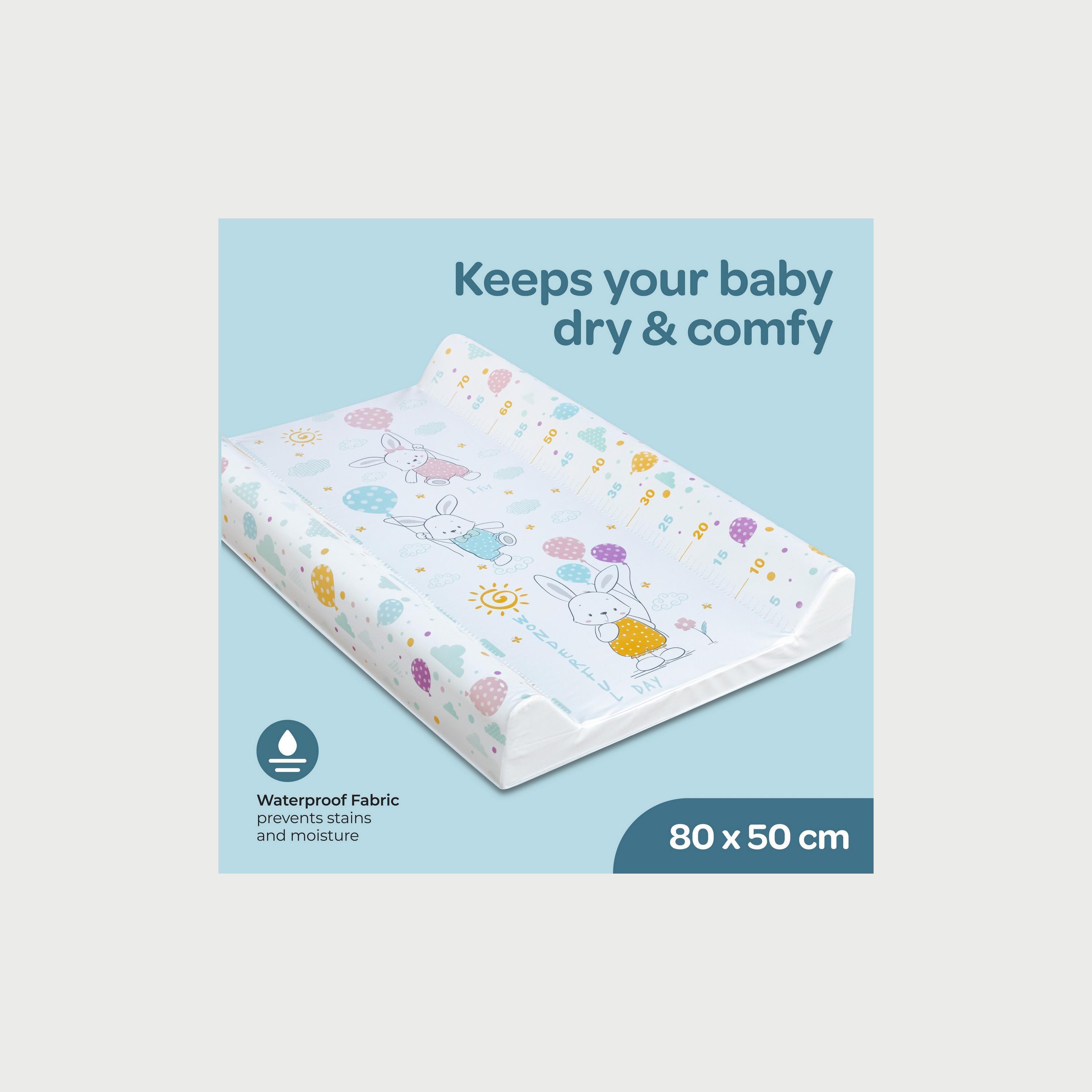 Moon Fling Rabbits Print Changing Mat, 80 x 50 x 10 cm-baby-diapering-changingmats-image-2