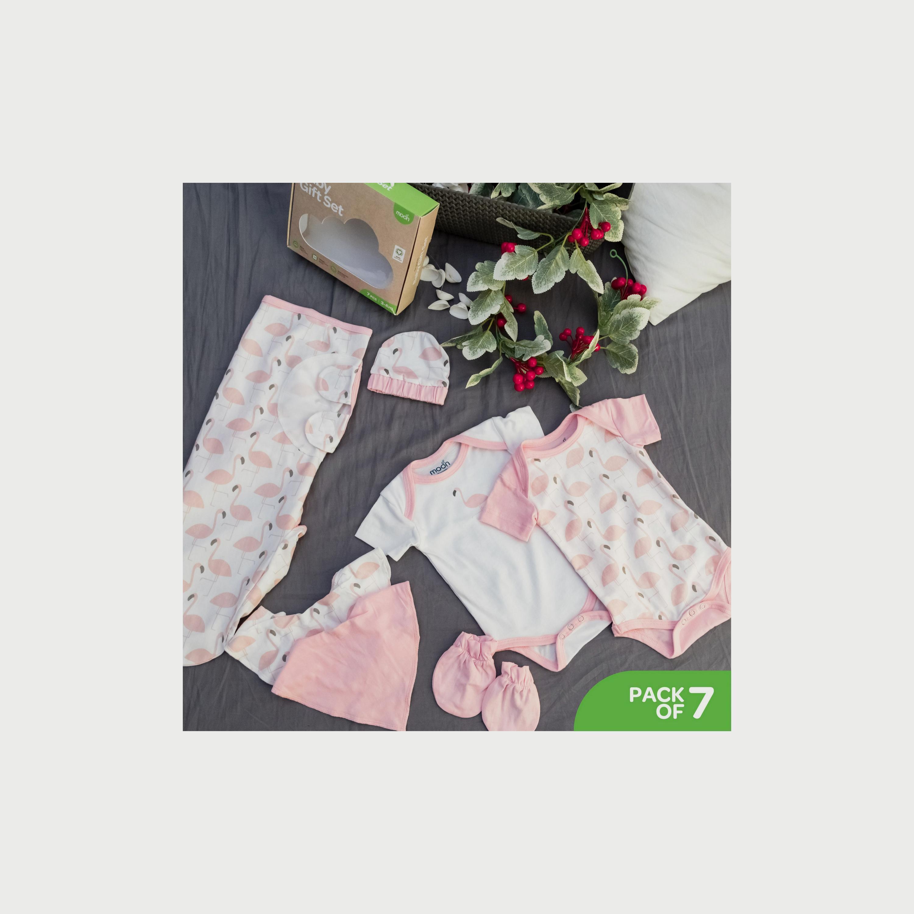 مجموعة ملابس للأطفال 7 قطع من موون، بجعة-baby-girls-clothing-setsandcoords-image-2
