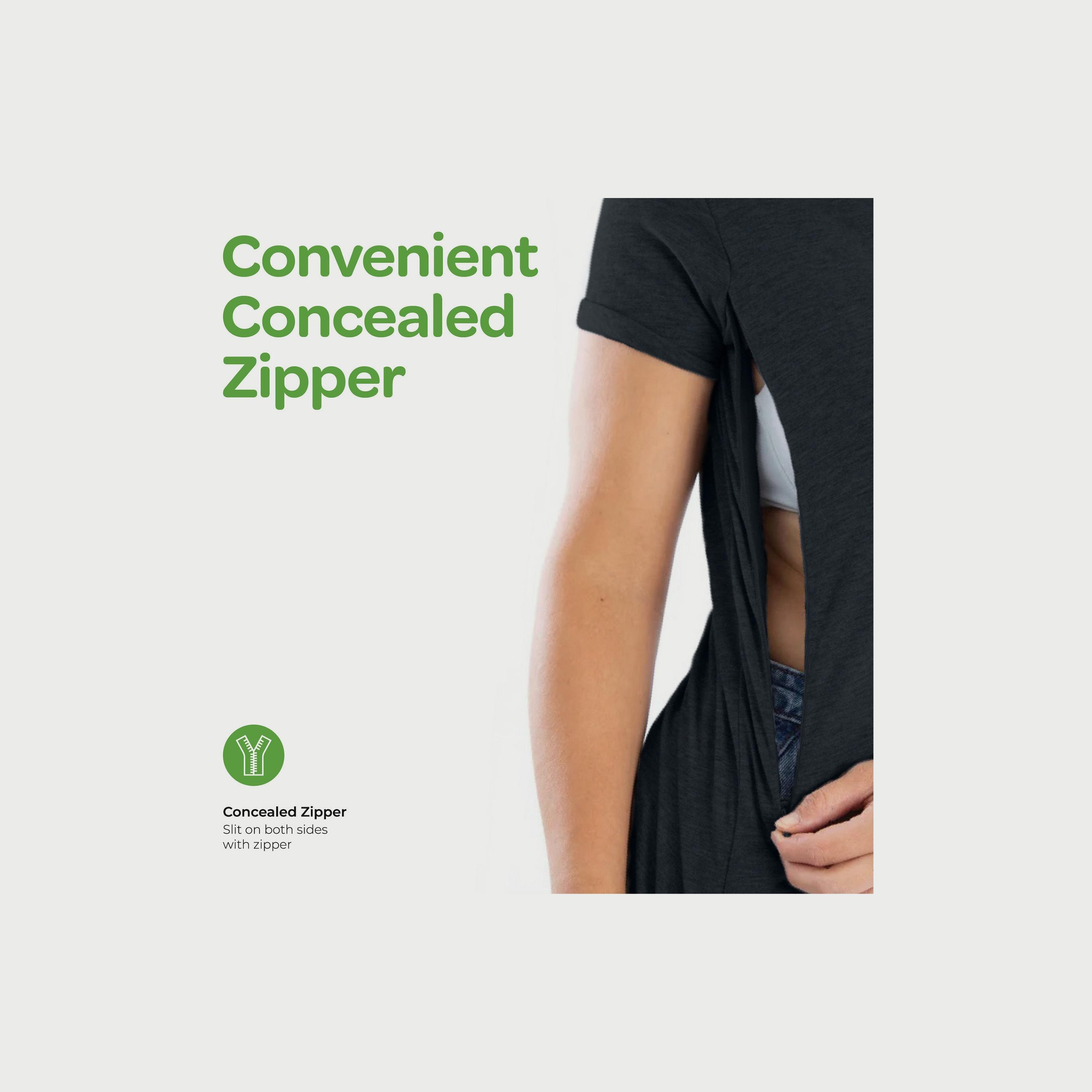 تيشيرت الرضاعة للأمهات من نسيج عضوي بطبعة كونفيدينت من موون - مقاس M-women-clothing-maternity-tops-image-1