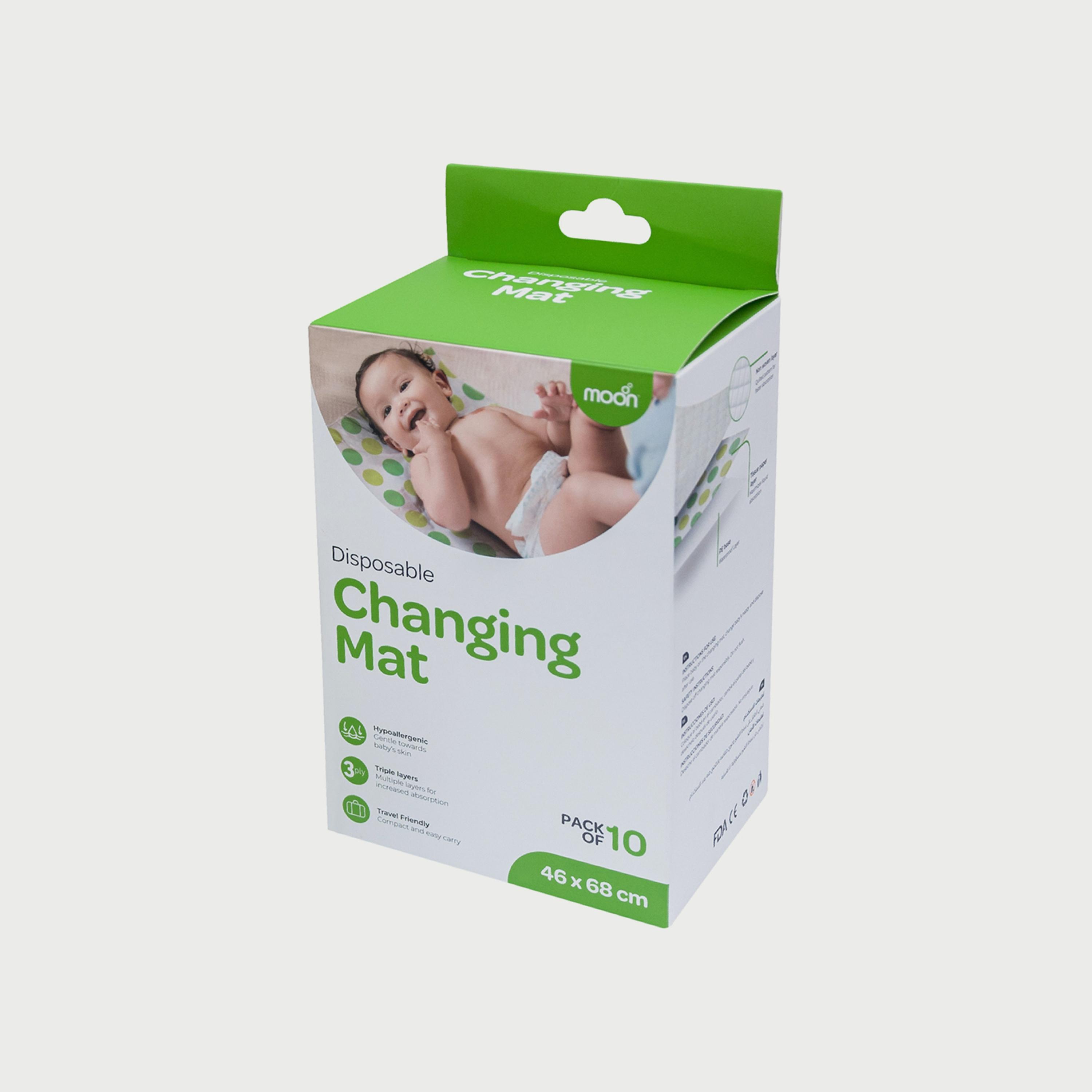 سجادة تغيير للأستخدام مرة واحدة 10 قطع من موون، 46* 68 سم-baby-diapering-changingmats-image-5