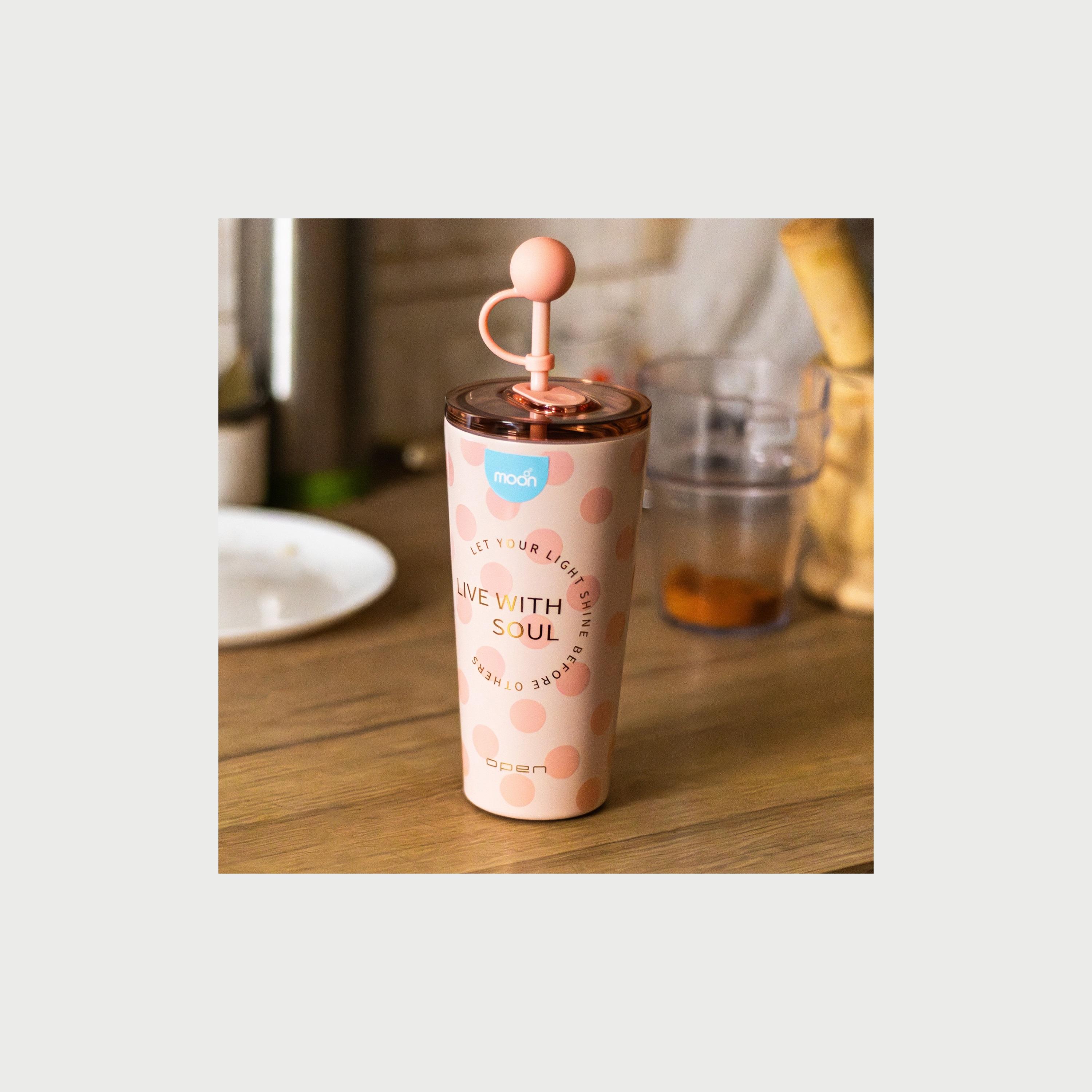 Moon Double Wall Smoothie Cup With Straw, 473 ml, Pink-baby-feeding-mealtimeessentials-image-3