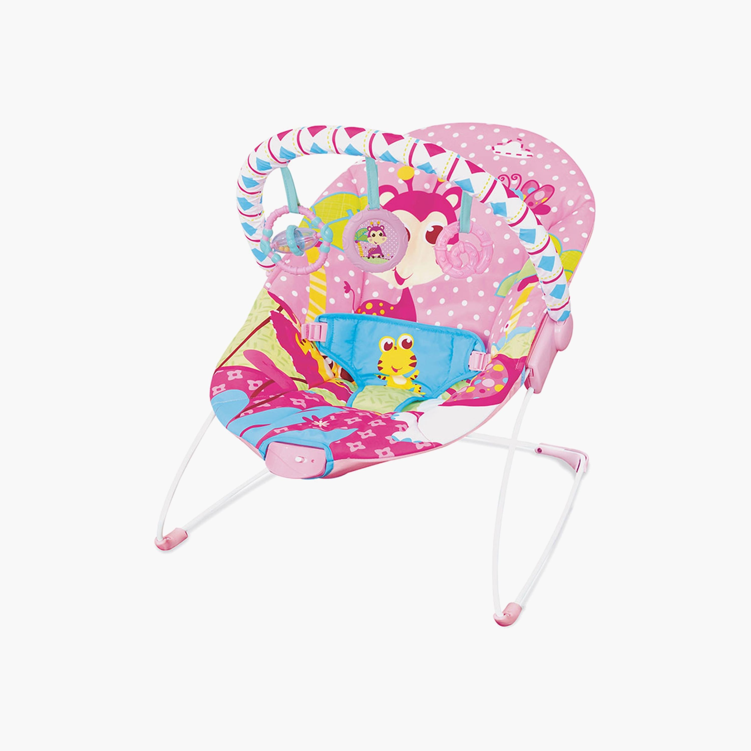 Mastela Vibrating Bouncer for Newborn Baby, Pink-baby-infantactivity-bouncers-image-1