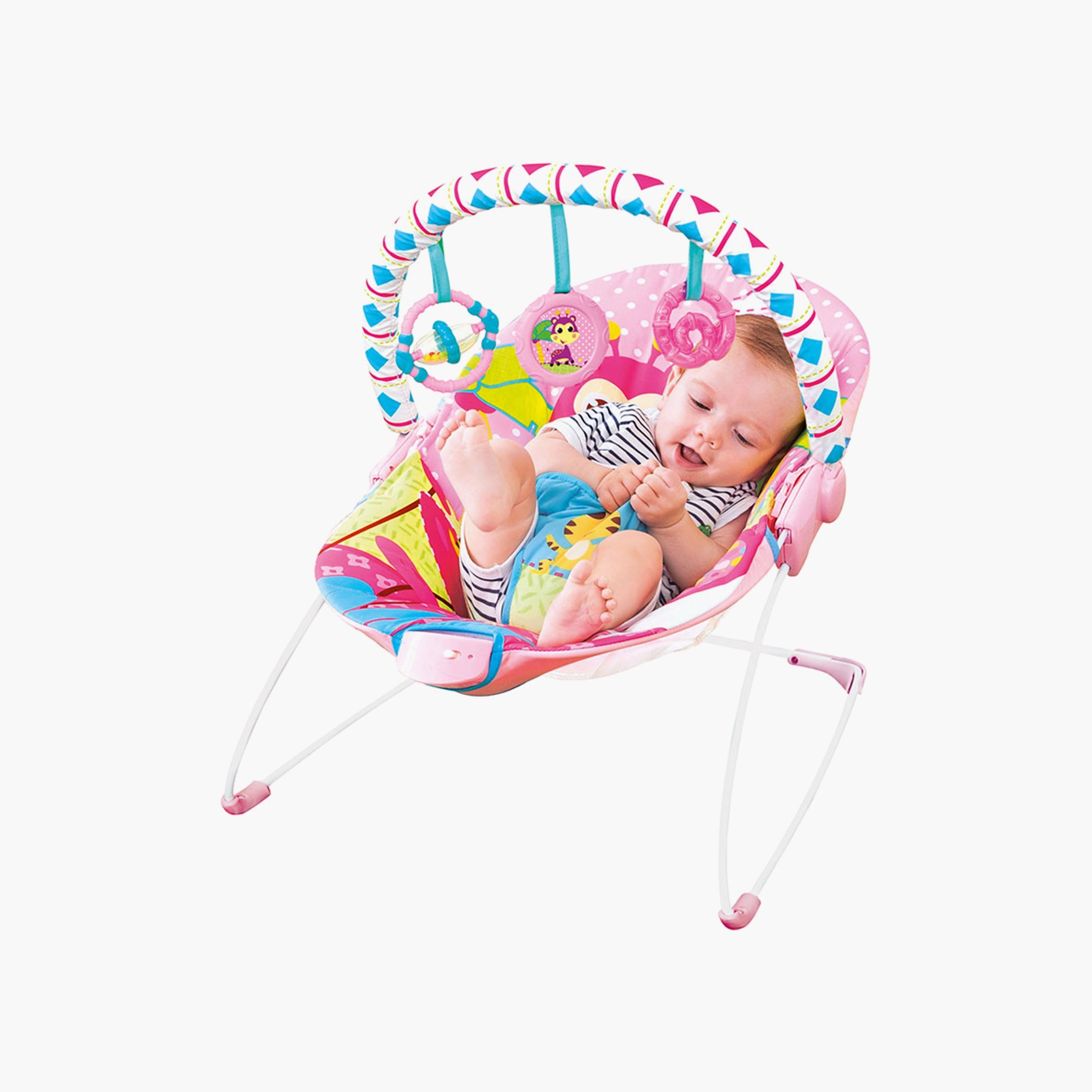 Mastela Vibrating Bouncer for Newborn Baby, Pink-baby-infantactivity-bouncers-image-2