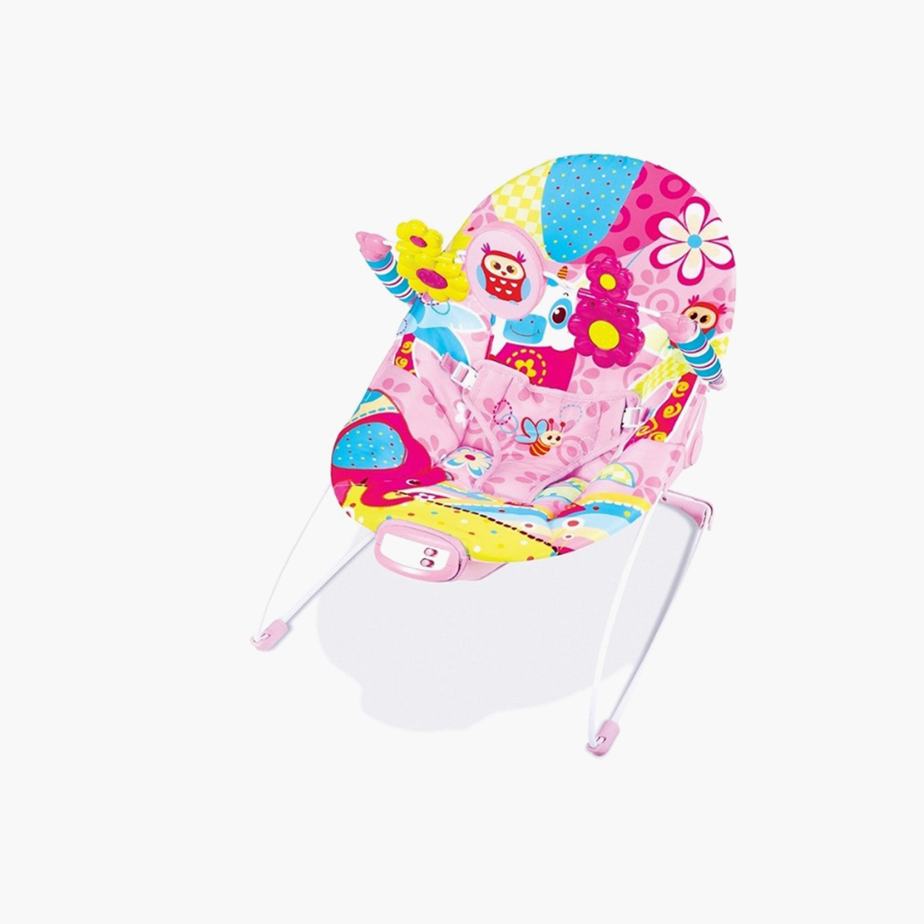Mastela Vibrating Bouncer for Newborn Baby, Pink-baby-infantactivity-bouncers-image-1