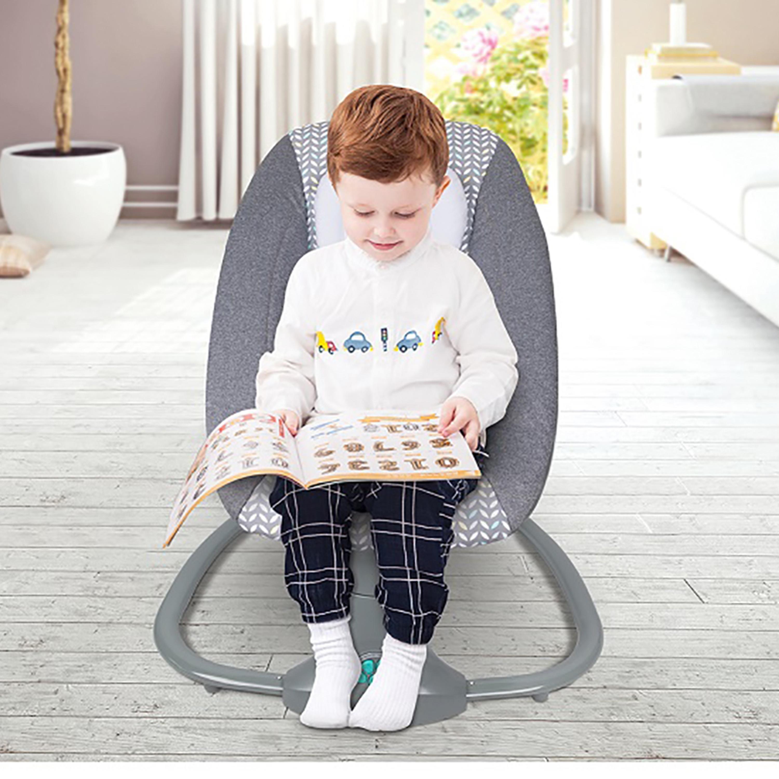 Mastela 3-in-1 Bassinet Swing for Newborn Baby, Grey-baby-infantactivity-swings-image-3
