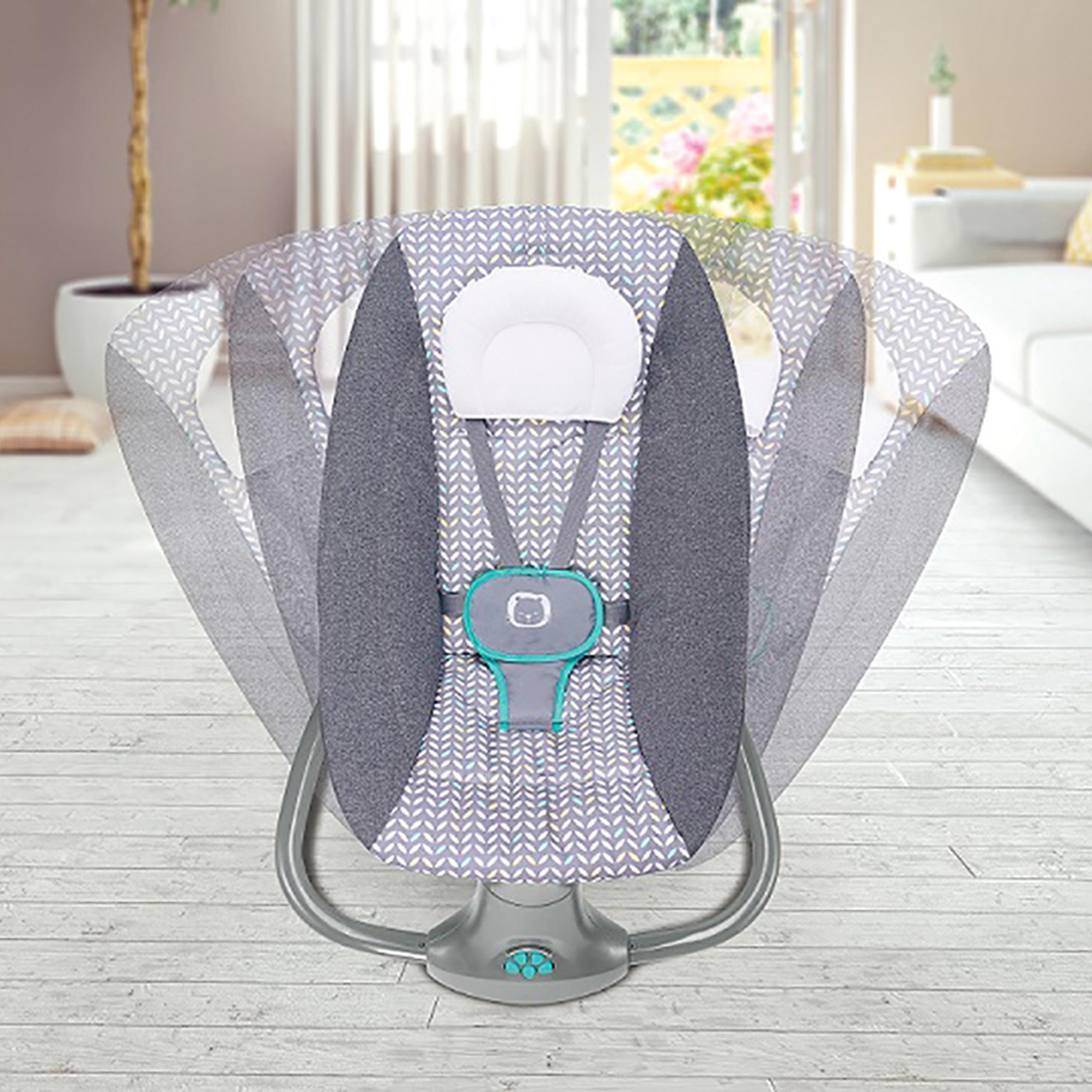 Mastela 3-in-1 Bassinet Swing for Newborn Baby, Grey-baby-infantactivity-swings-image-4
