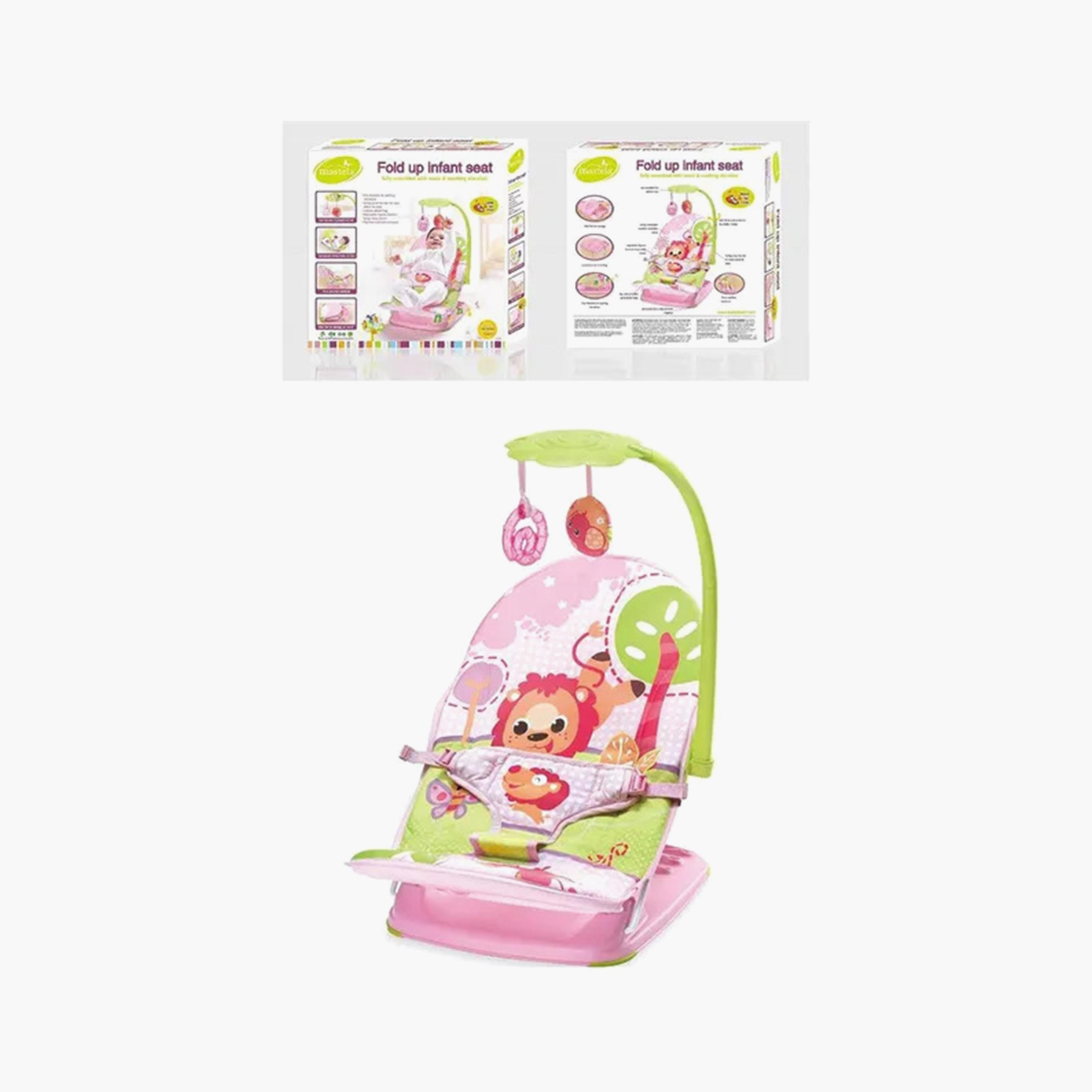 Mastela Baby Fold Up Booster Seat for Toddler, Pink-baby-feeding-highchairsandboosters-image-5