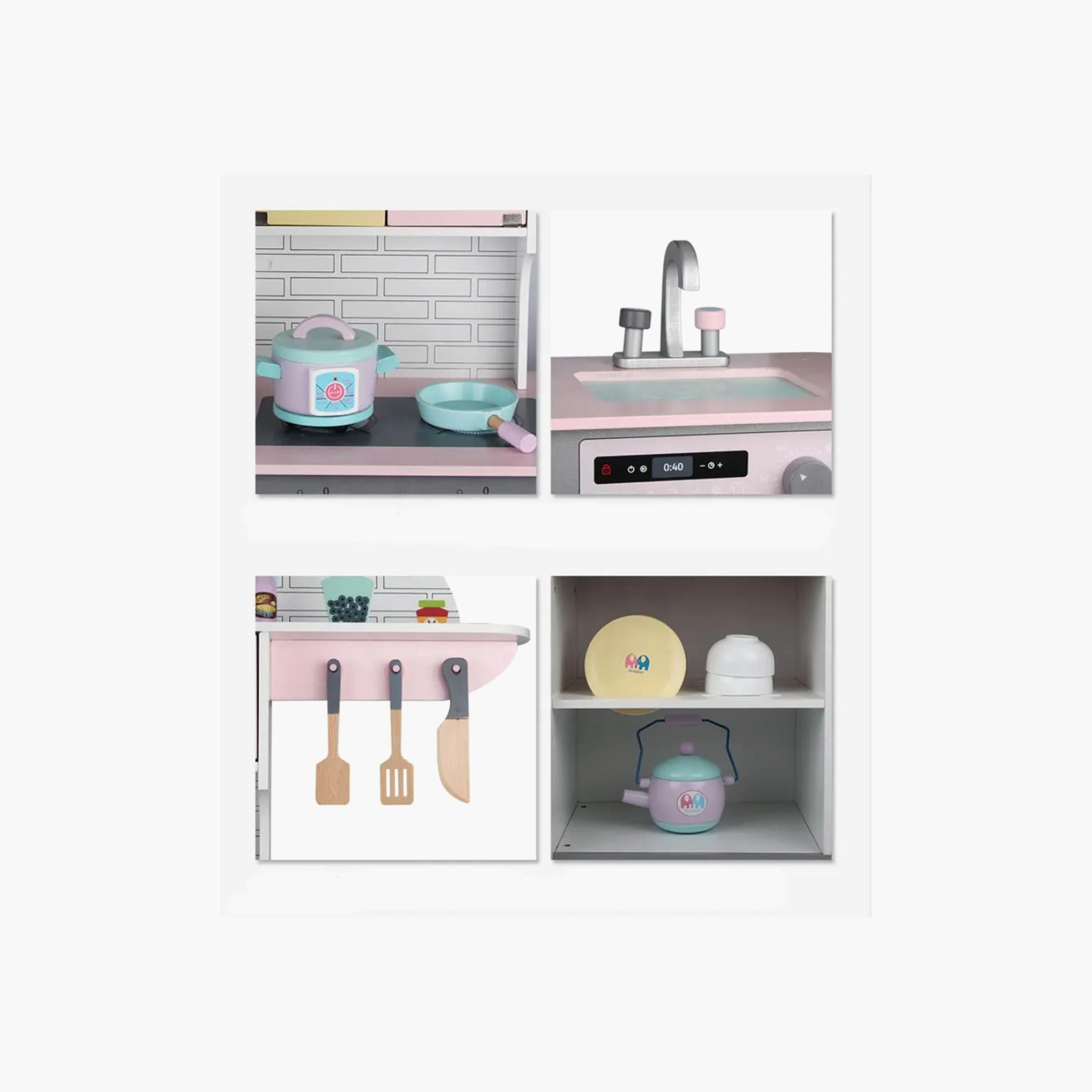 Little Angel Kids Wooden Kitchen Set-toys-roleplay-kitchensets-image-2