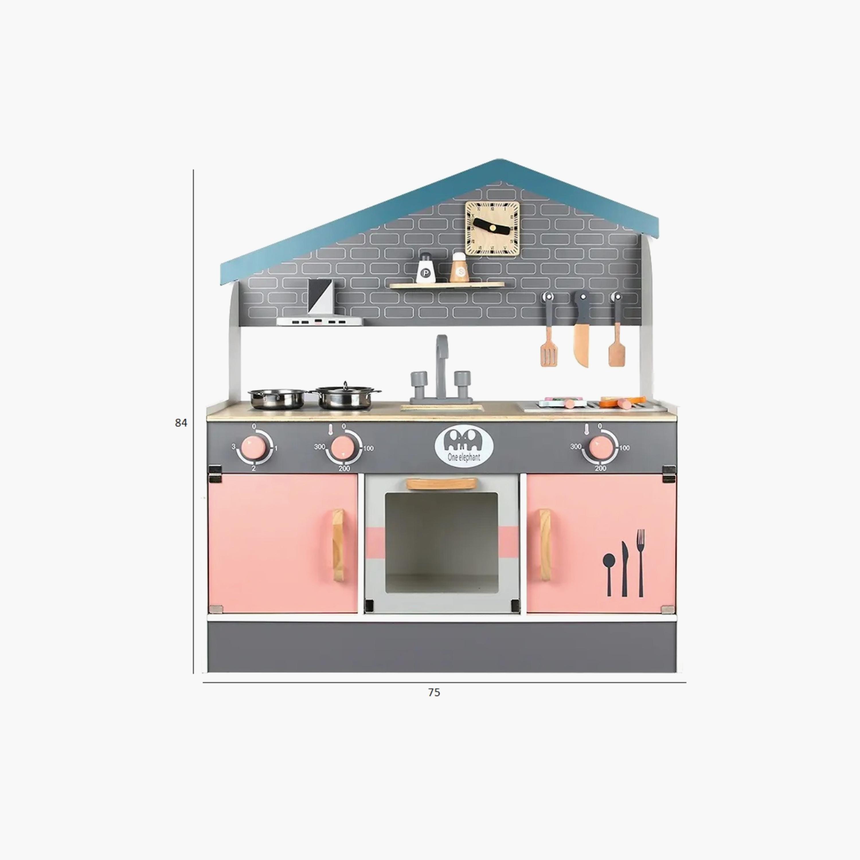 Little Angel Kids Wooden Kitchen Set-toys-roleplay-kitchensets-image-4