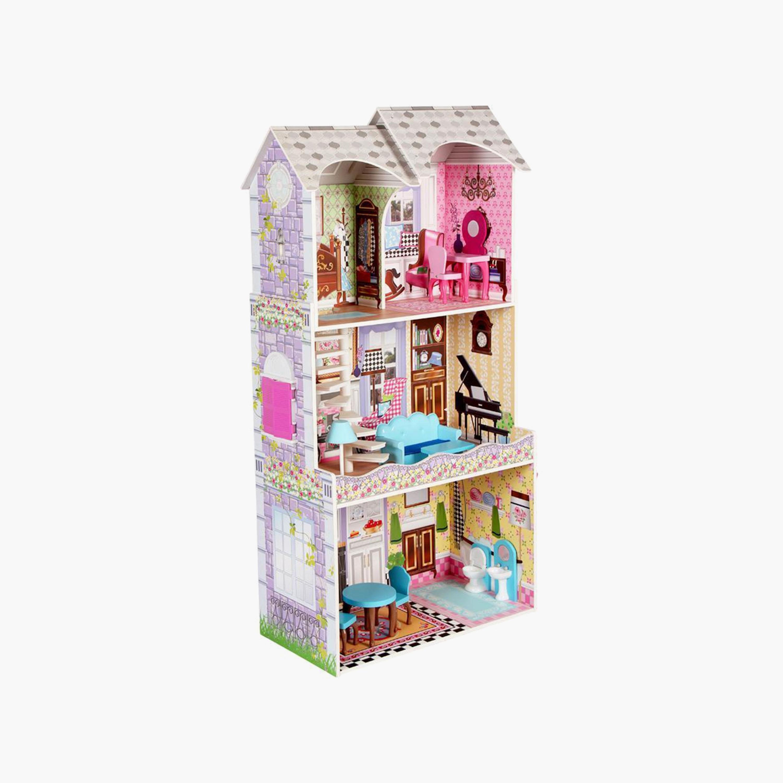 مجموعة أثاث بيت الدمى الخشبي تظاهري من ليتل أنجل-toys-dollsandplaysets-dollplaysets-image-3