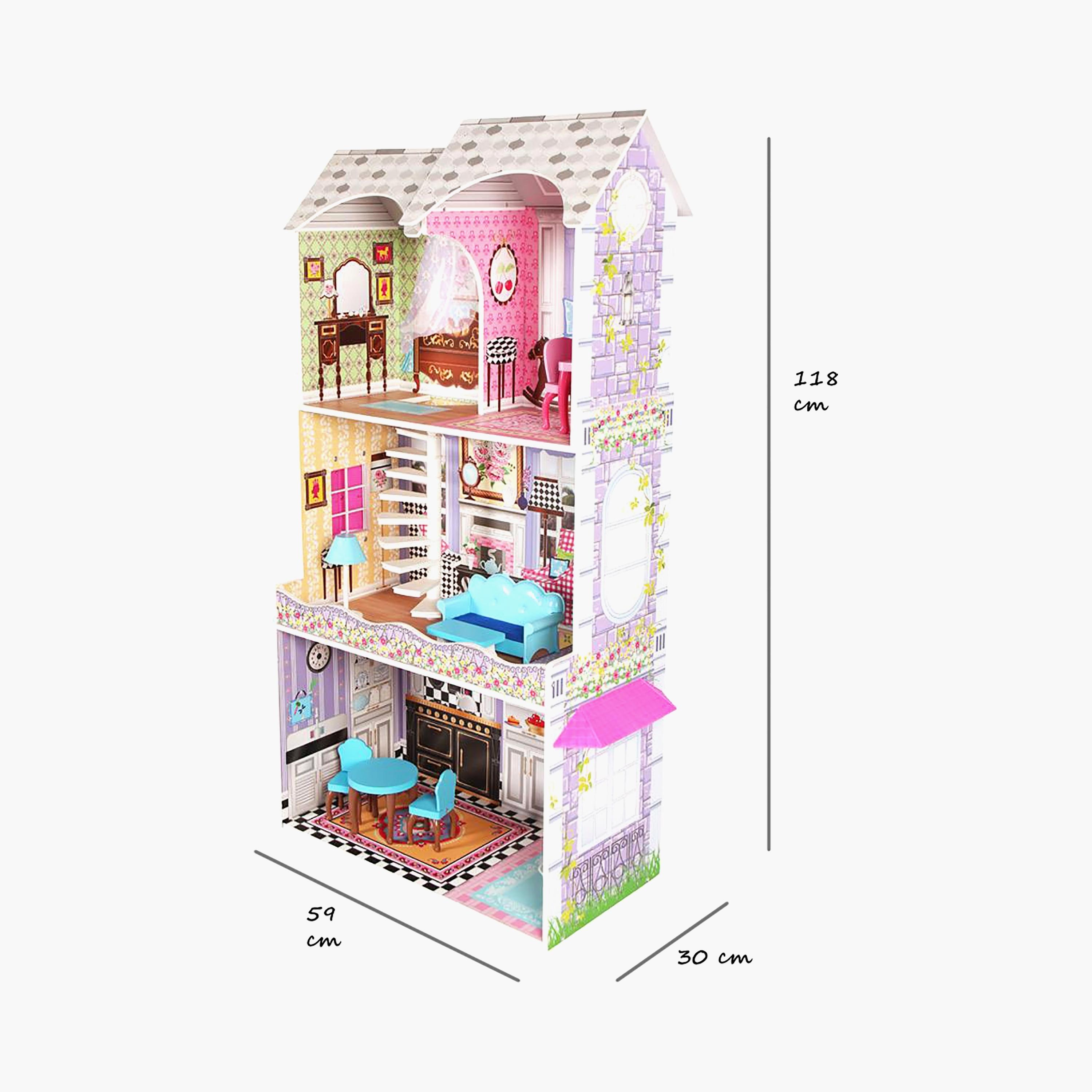 مجموعة أثاث بيت الدمى الخشبي تظاهري من ليتل أنجل-toys-dollsandplaysets-dollplaysets-image-5
