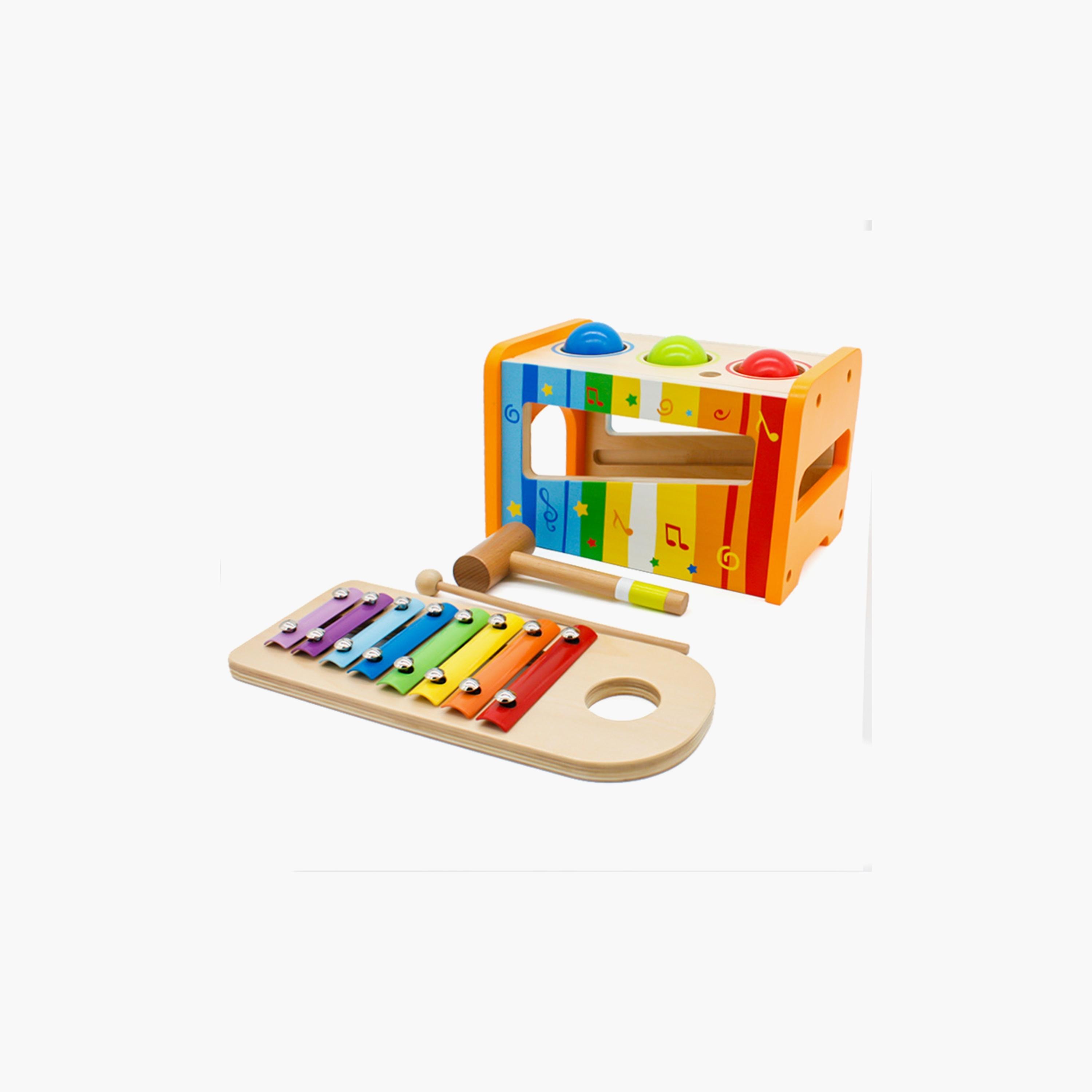 Little Angel Wooden Xylophone with 8 Small Knock-toys-educational-musicaltoys-image-1