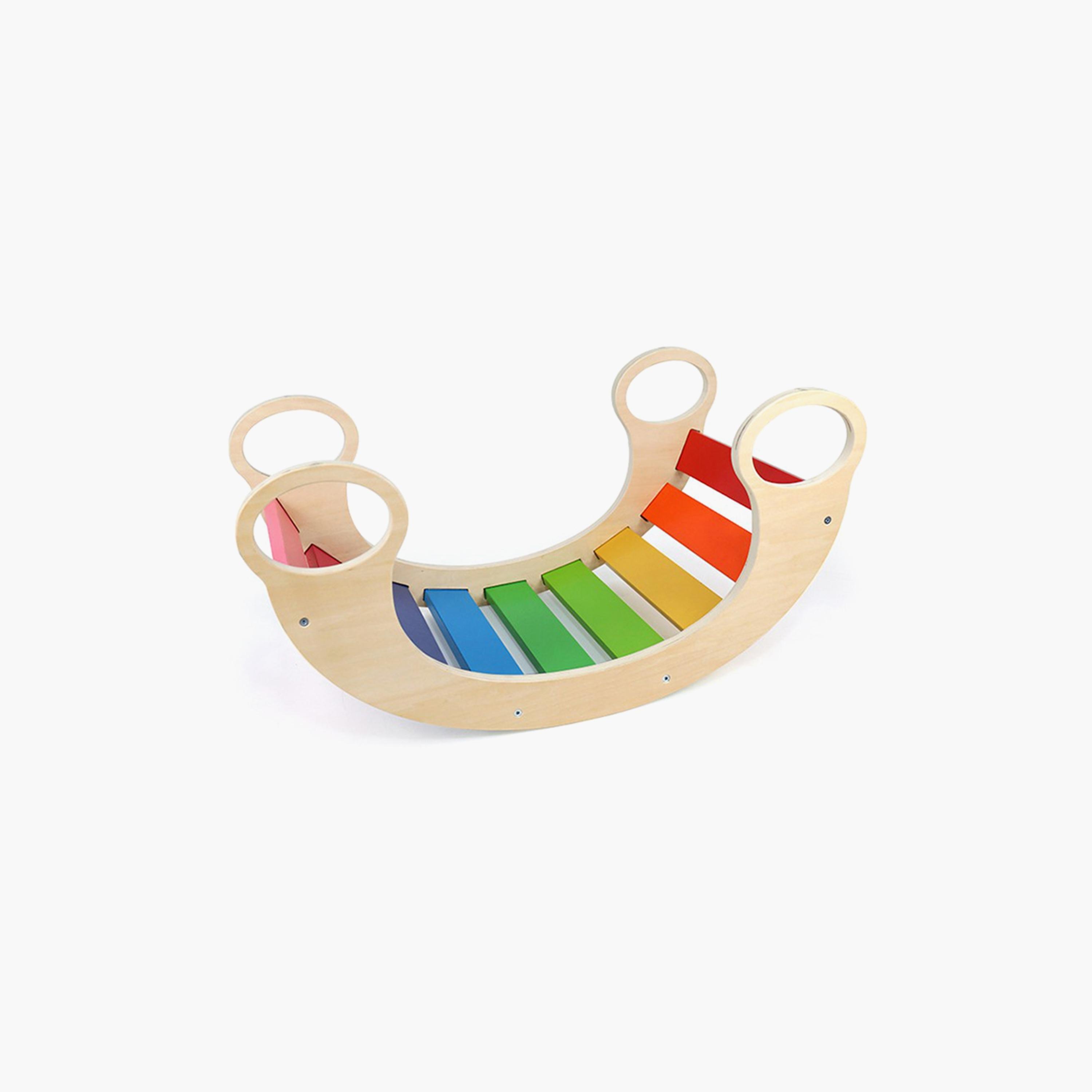 Little Angel Kids Wooden Rocker, Multicolor-baby-infantactivity-rockers-image-1
