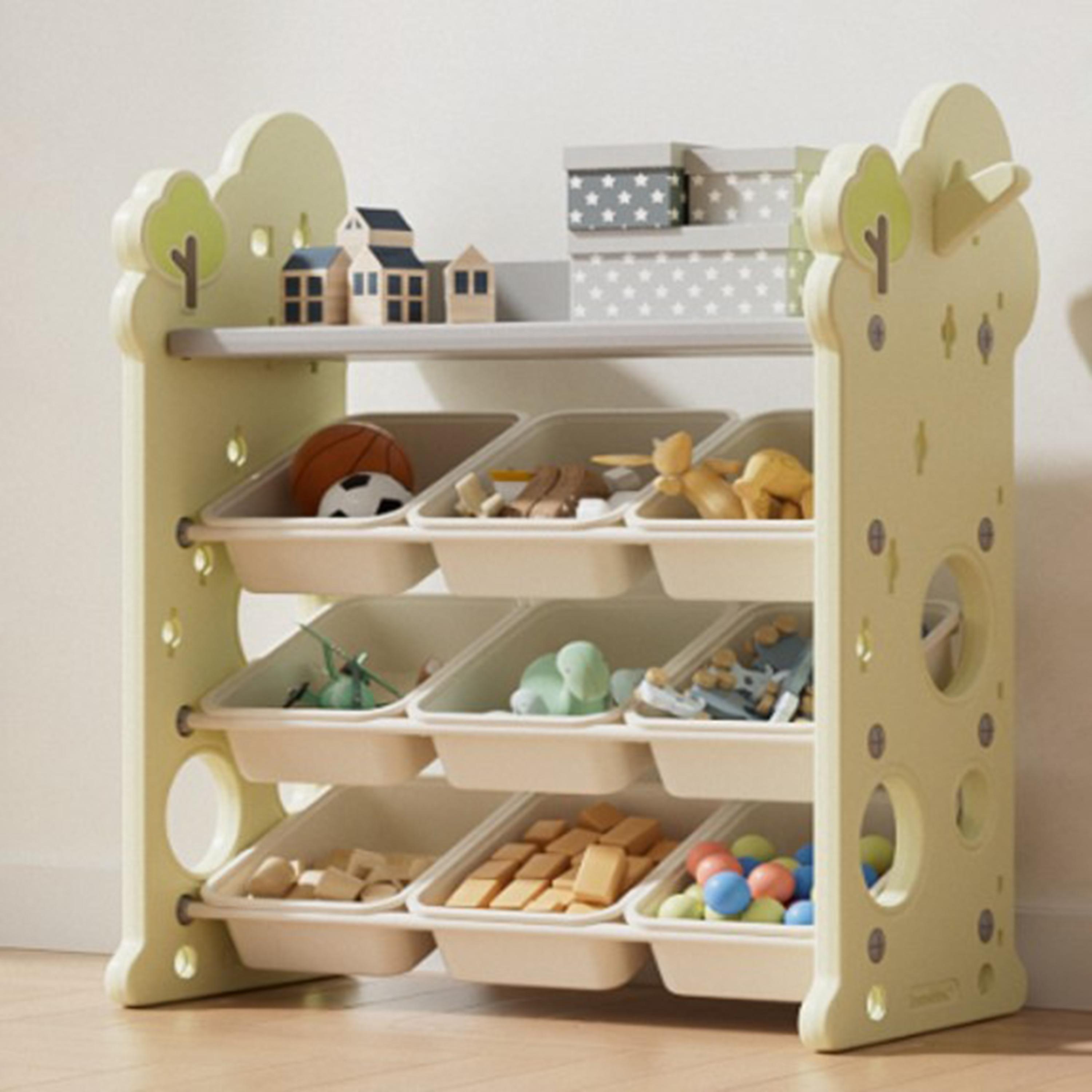 Little Angel Kid Toys Organizer Cabinet with Bins & Hook-baby-nursery-furniture-wardrobesandstorage-image-3