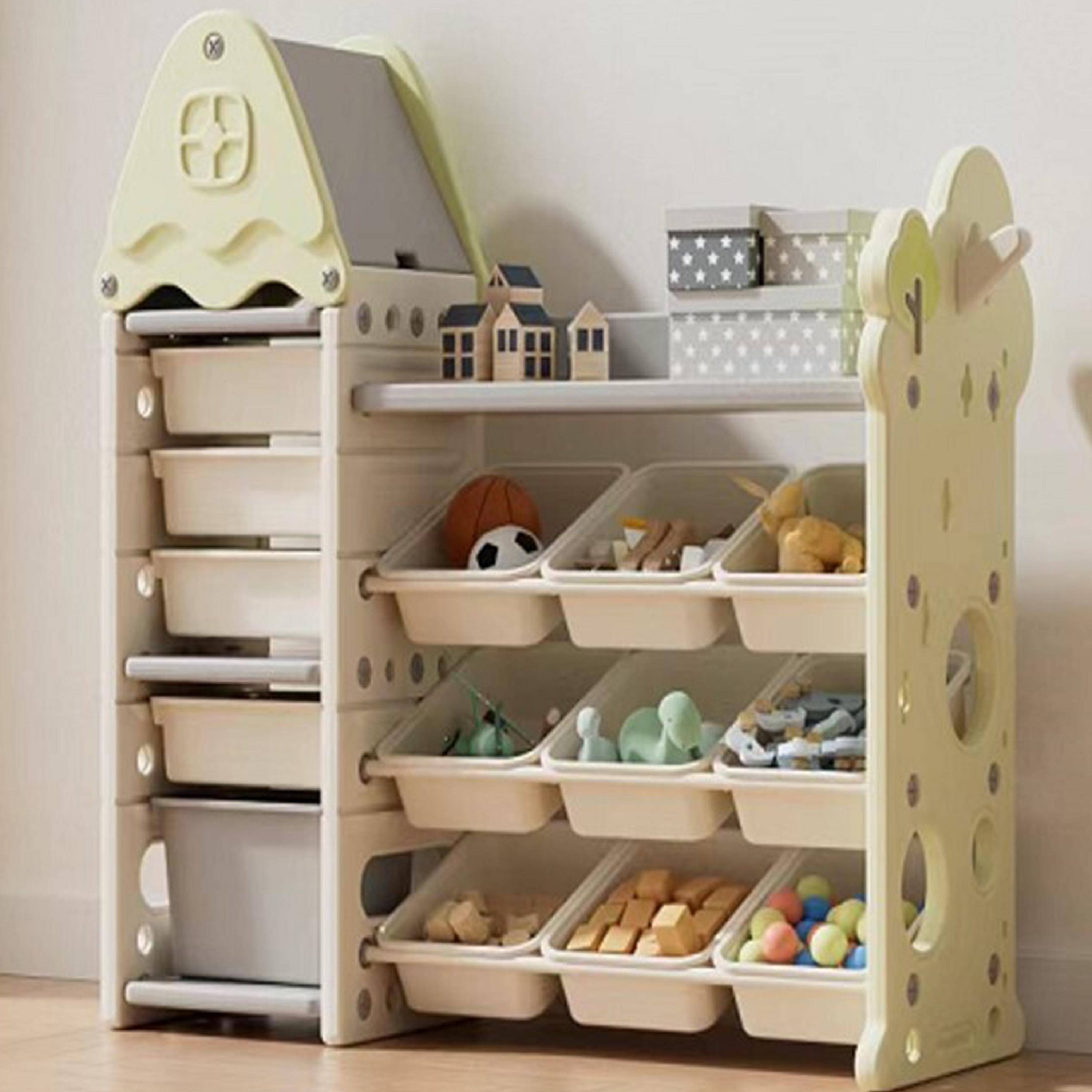 Little Angel Kid Toys Organizer Cabinet with Bins & Hook-baby-nursery-furniture-wardrobesandstorage-image-2