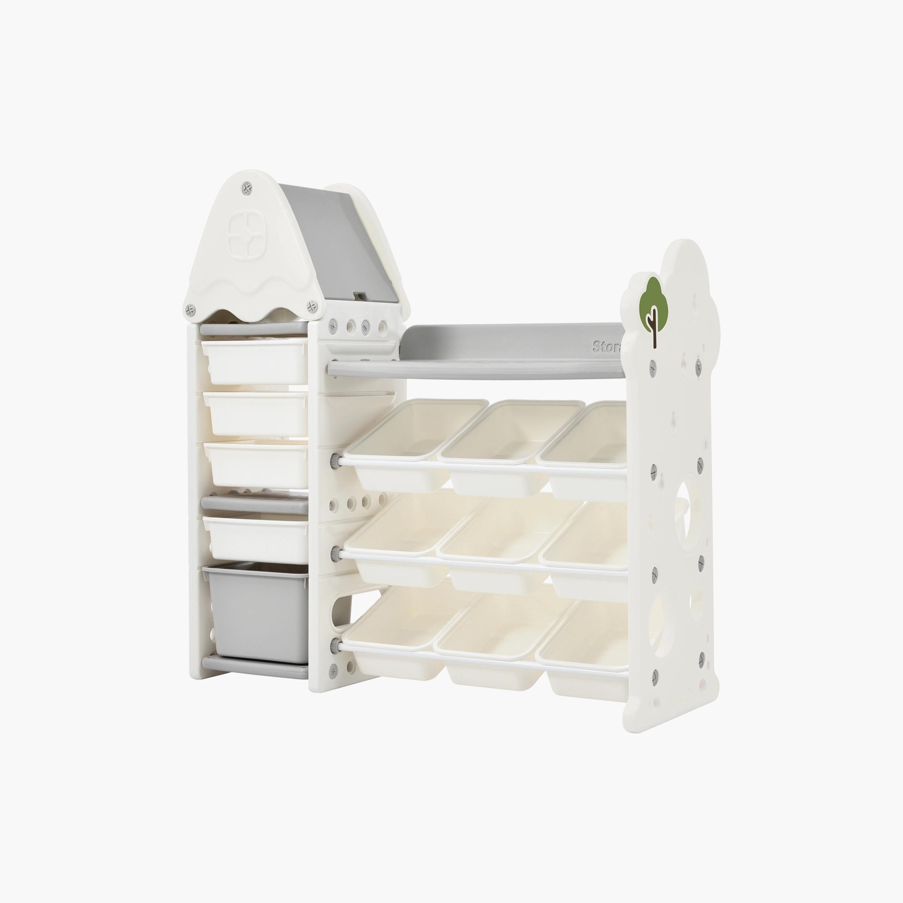 Little Angel Kid Toys Organizer Cabinet with Bins & Hook-baby-nursery-furniture-wardrobesandstorage-image-2