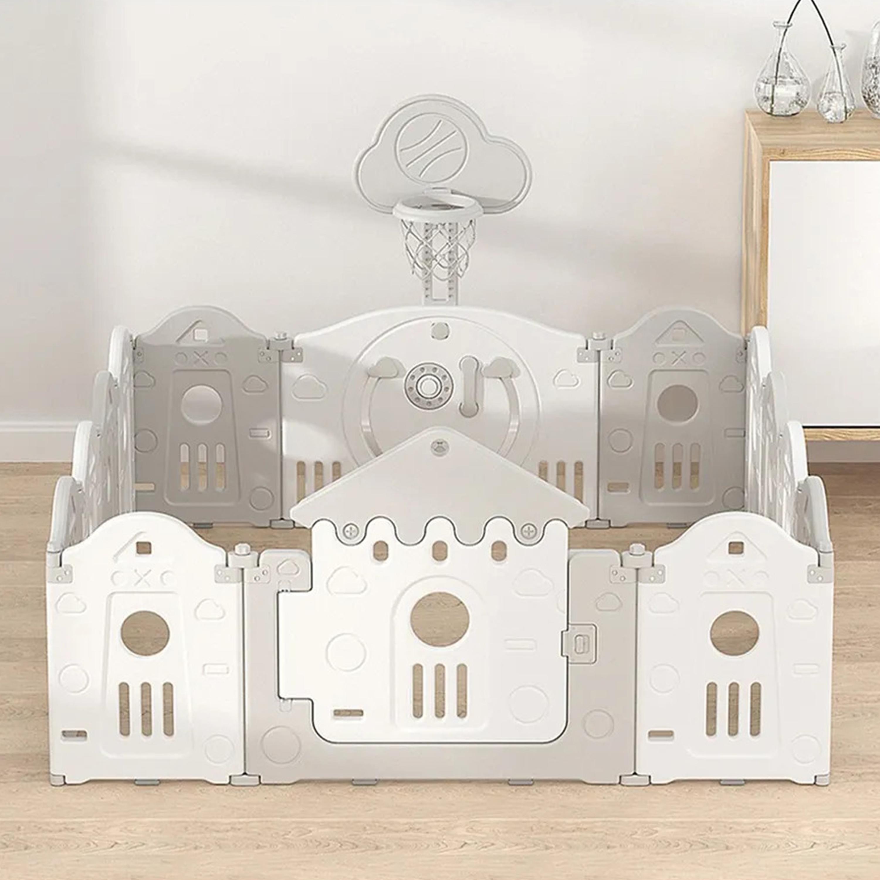 Little Angel Baby Fence Foldable Playpen and Basketball Hoop-baby-infantactivity-playpensandplaymats-image-3