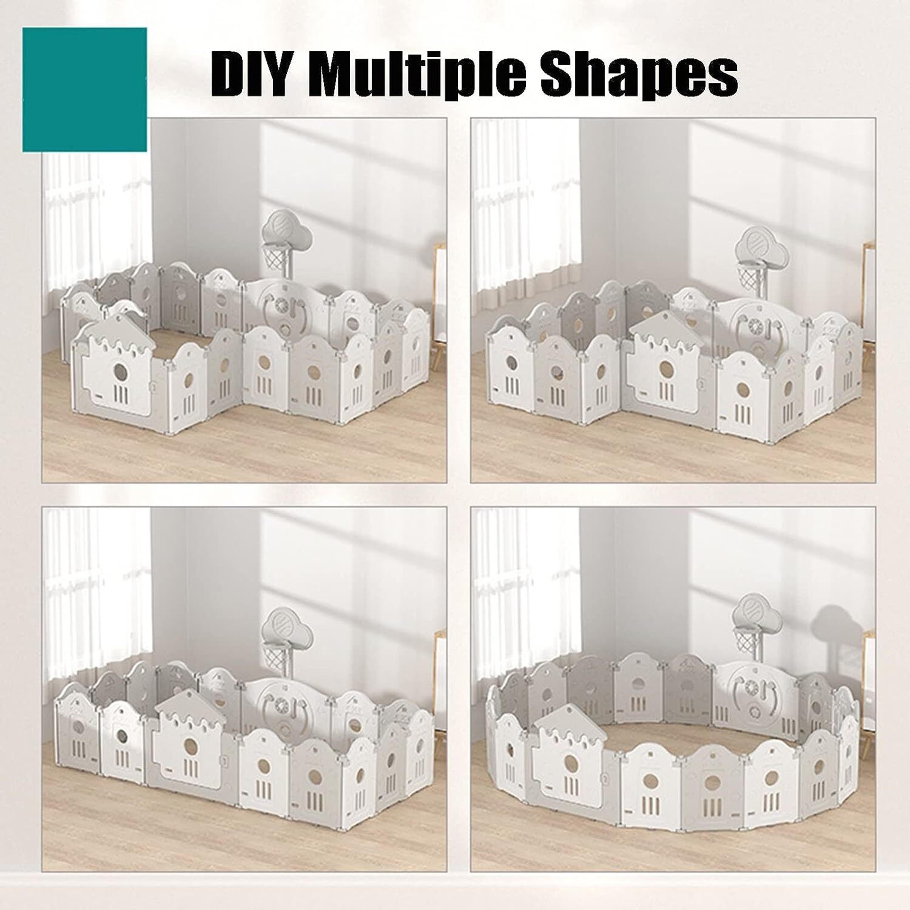 Little Angel Baby Fence Foldable Playpen and Basketball Hoop-baby-infantactivity-playpensandplaymats-image-4