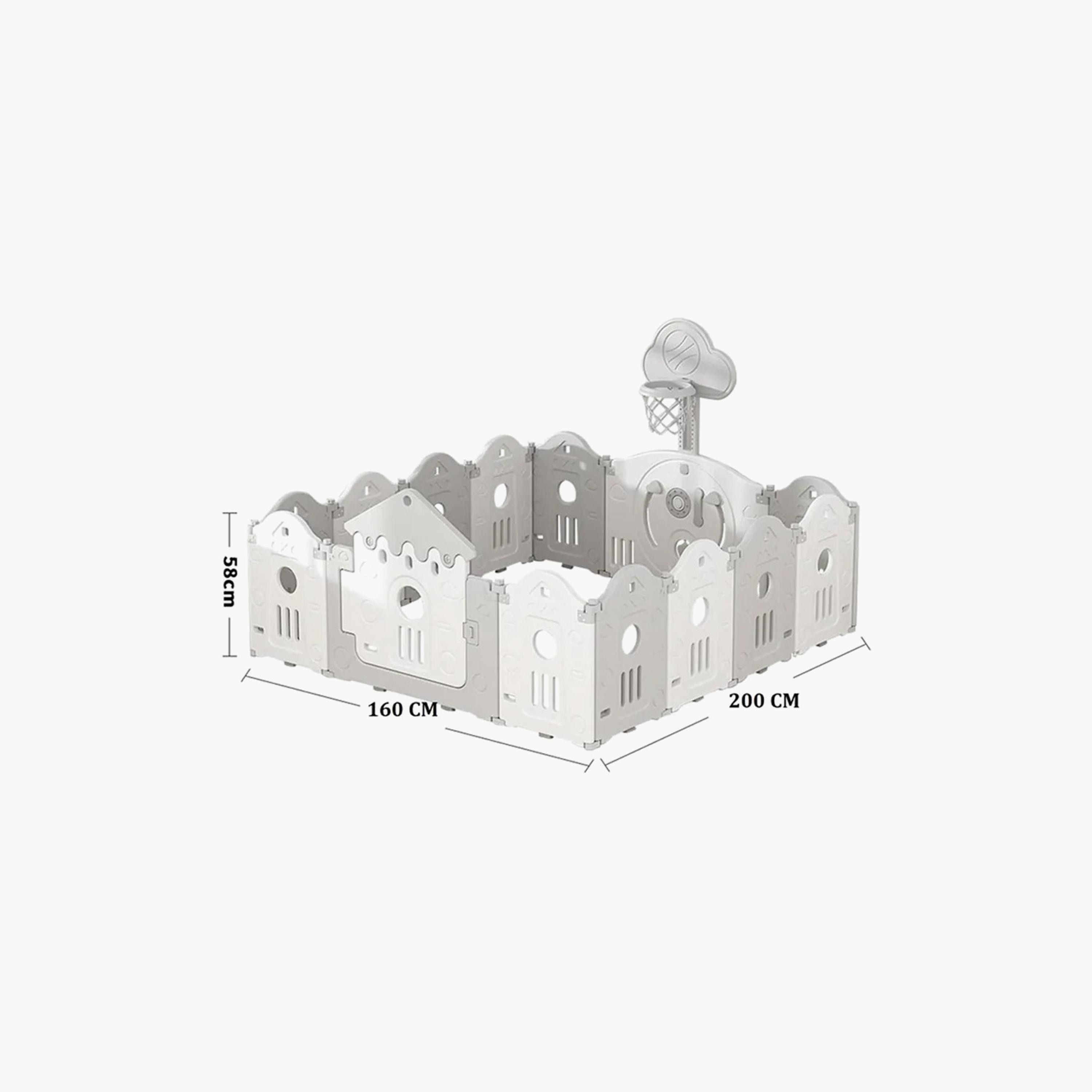 Little Angel Baby Fence Foldable Playpen and Basketball Hoop-baby-infantactivity-playpensandplaymats-image-5