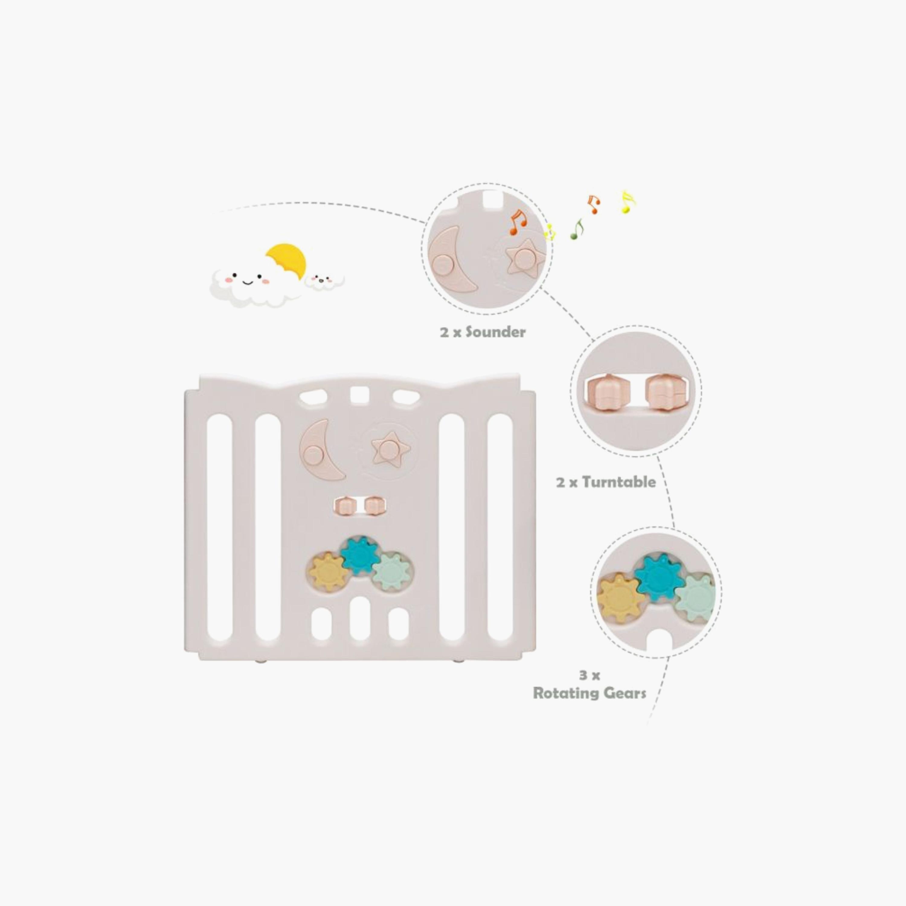 ساحة لعب داخلية وخارجية قابلة للطي من ليتل أنجل، رمادي-baby-infantactivity-playpensandplaymats-image-4
