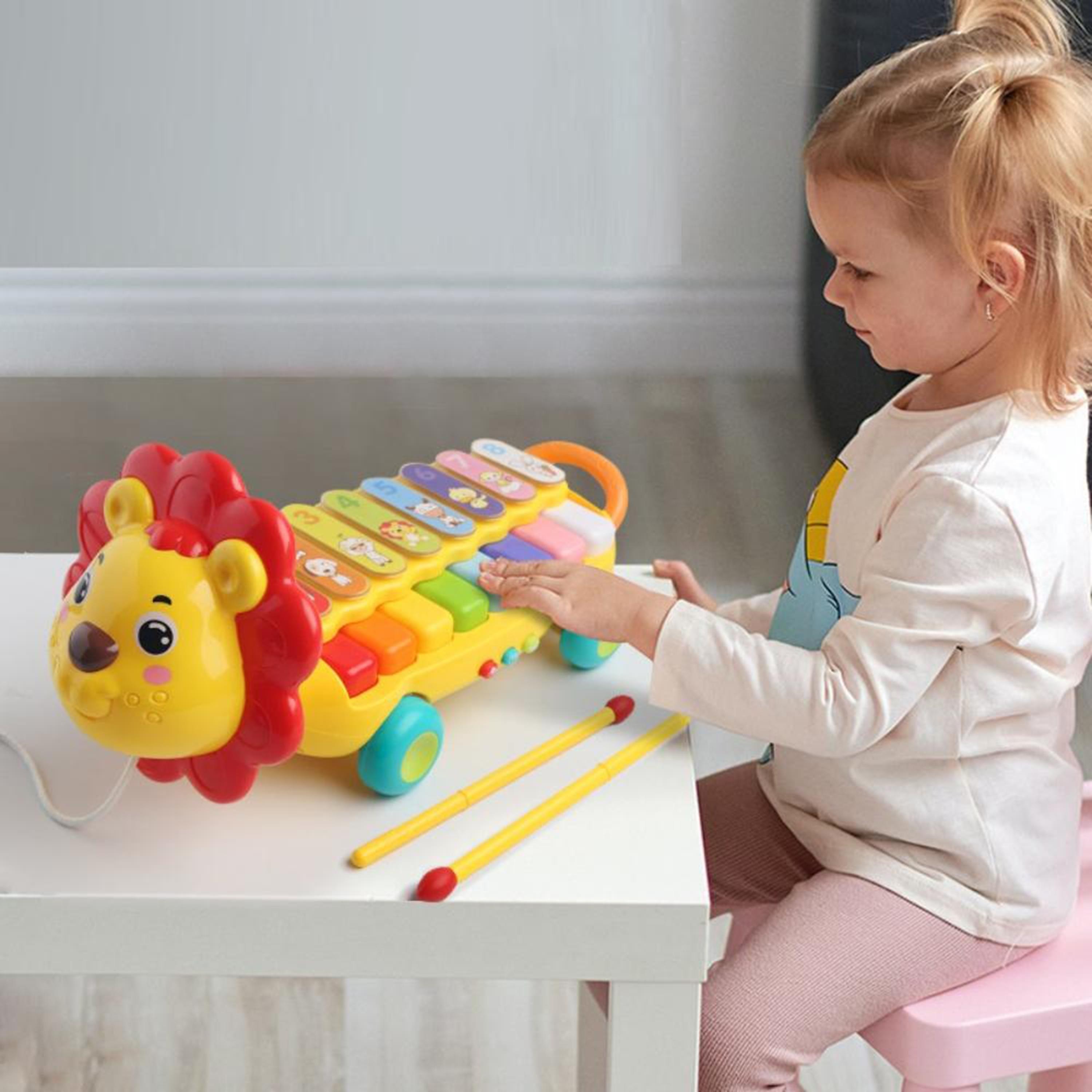 Goodway Rolling Lion Xylophone with Musical Piano-toys-educational-musicaltoys-image-2