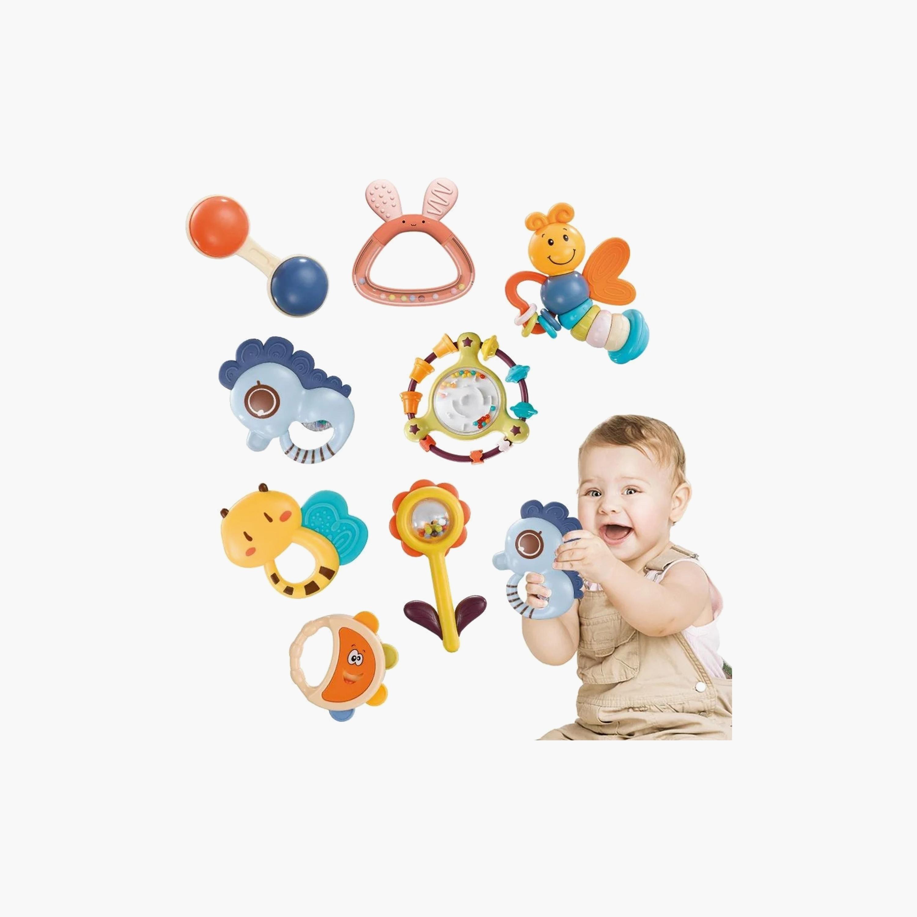 Goodway 8-Piece Baby Rattles and Teether-toys-babyandtoddlertoys-rattlesandteethers-image-2