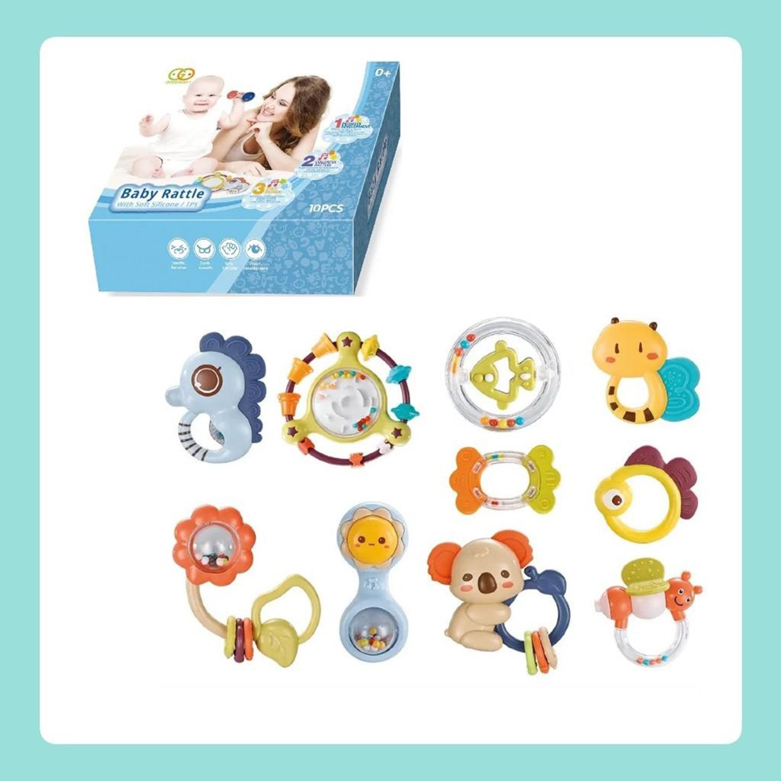 Goodway 10-Piece Baby Rattles and Teether-toys-babyandtoddlertoys-rattlesandteethers-image-1