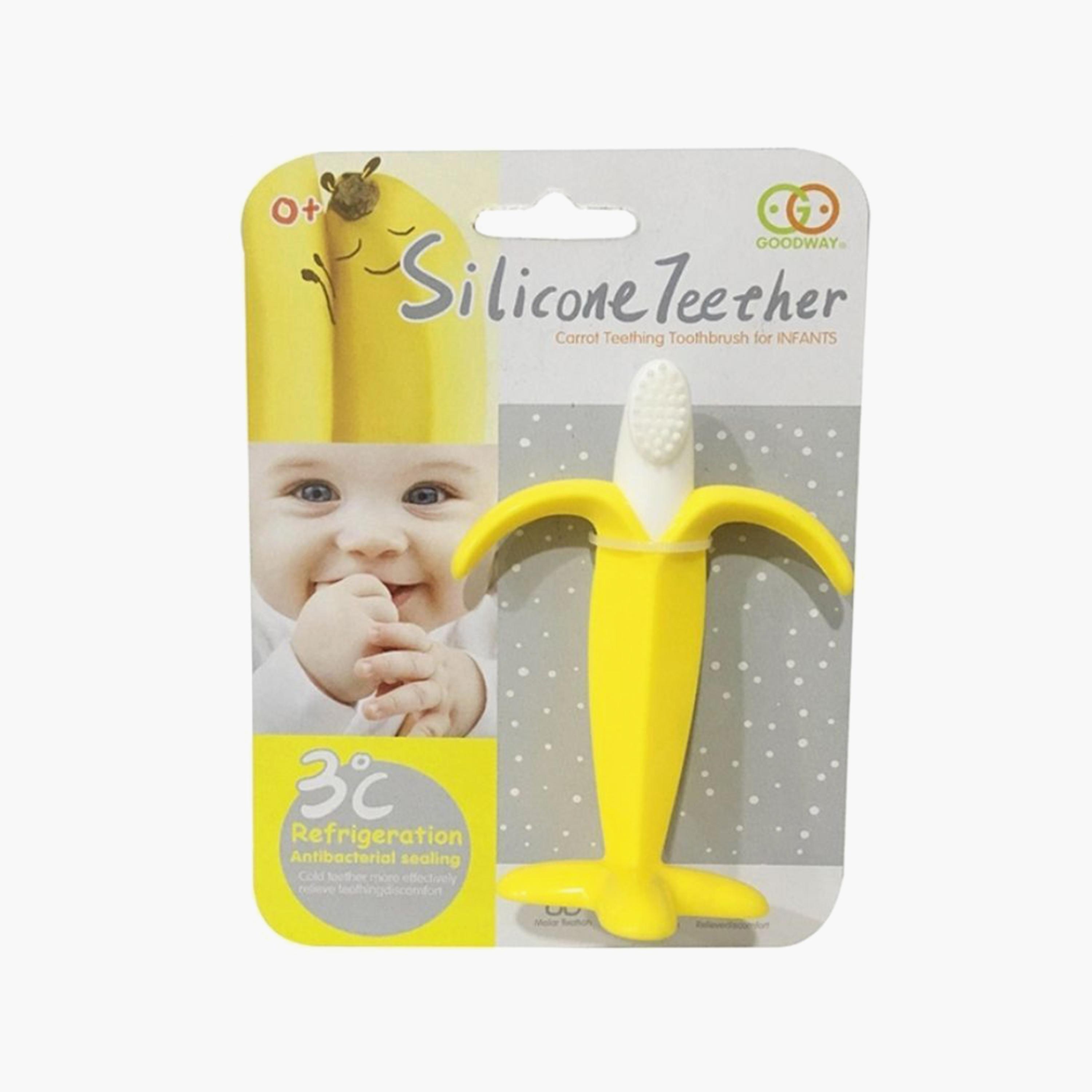 Goodway Baby Bendable Training Toothbrush, Banana-baby-bathandcare-oralcare-image-1