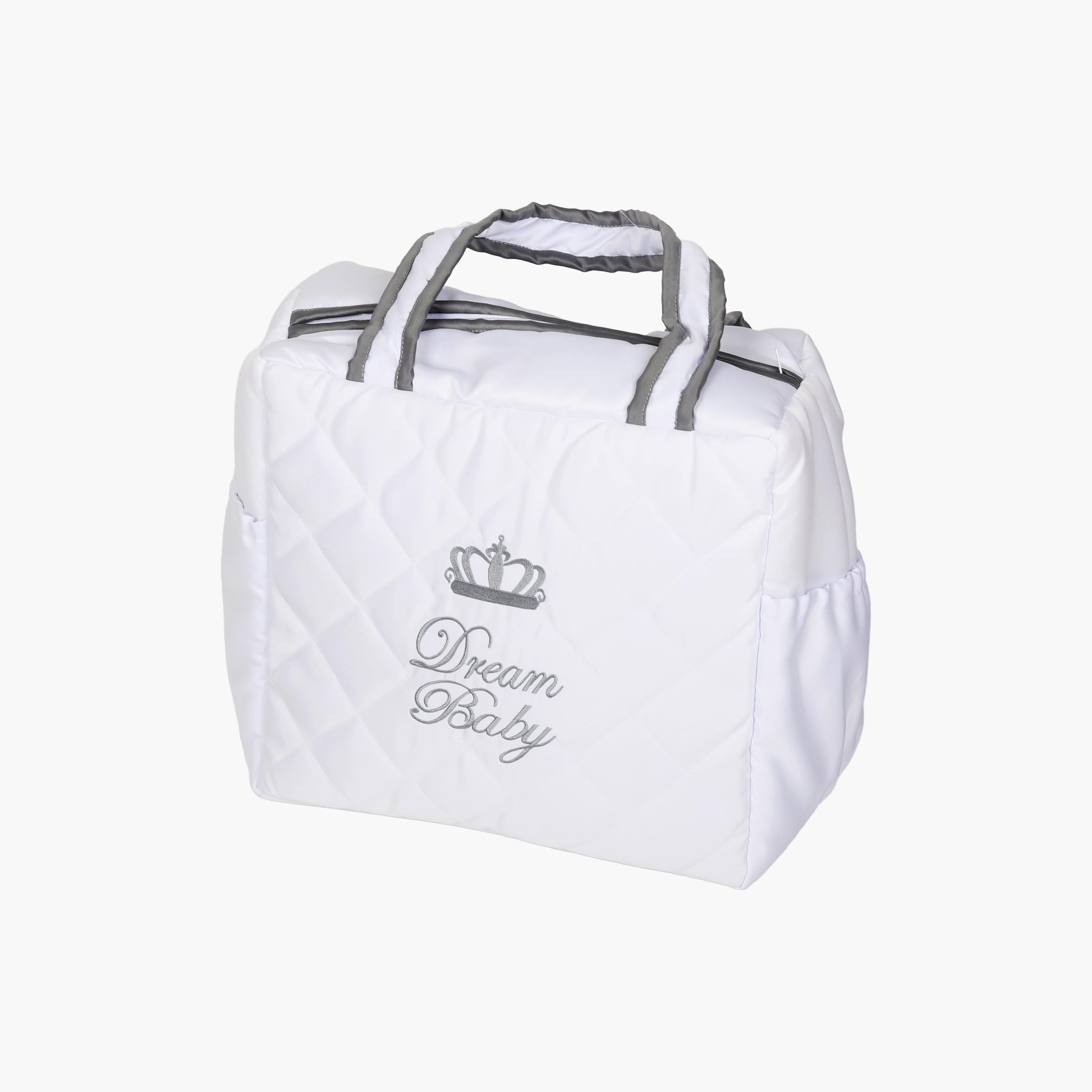 Little Angel Baby Foldable Carry Cot and Sleeping Bag, White & Grey-baby-nursery-blanketsandswaddles-swaddlesandsleepingbags-image-5