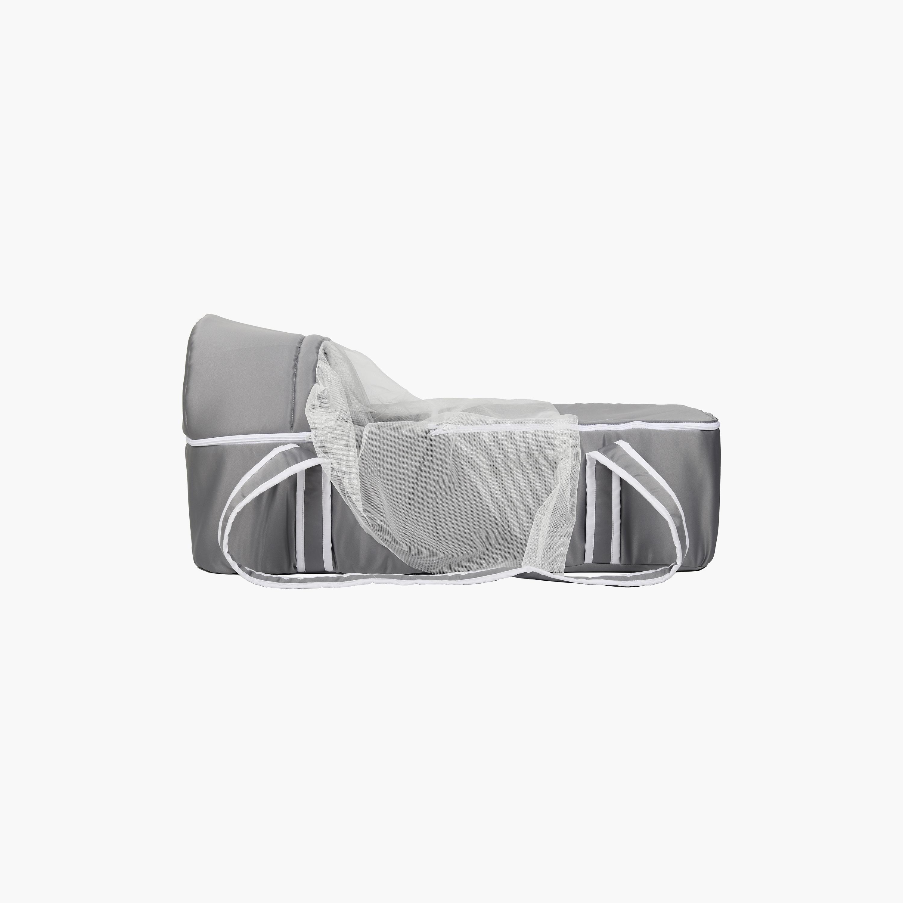 Little Angel Baby Foldable Carry Cot and Sleeping Bag, Grey & White-baby-nursery-blanketsandswaddles-swaddlesandsleepingbags-image-2