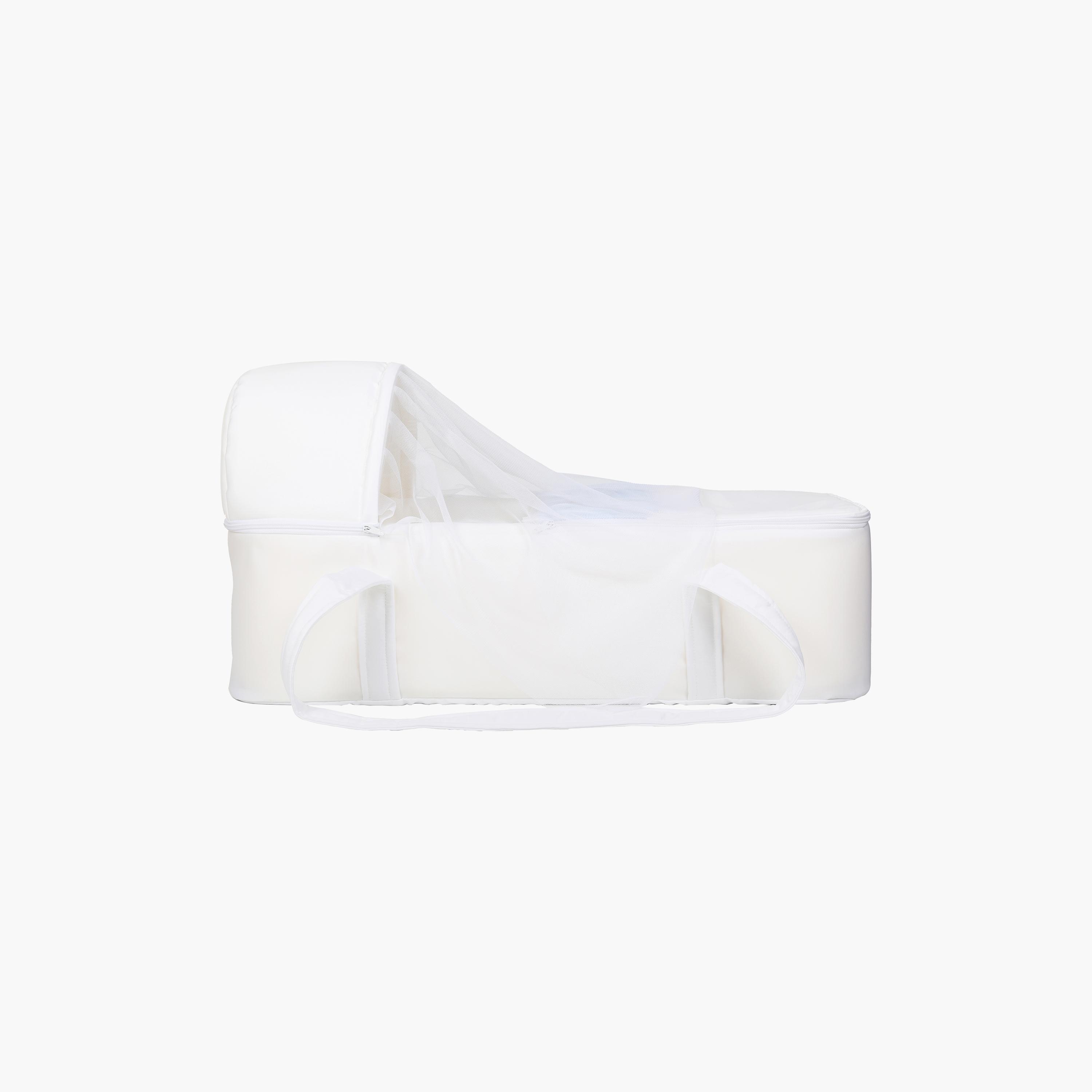Little Angel Baby Foldable Carry Cot and Sleeping Bag, White & Blue-baby-nursery-blanketsandswaddles-swaddlesandsleepingbags-image-2