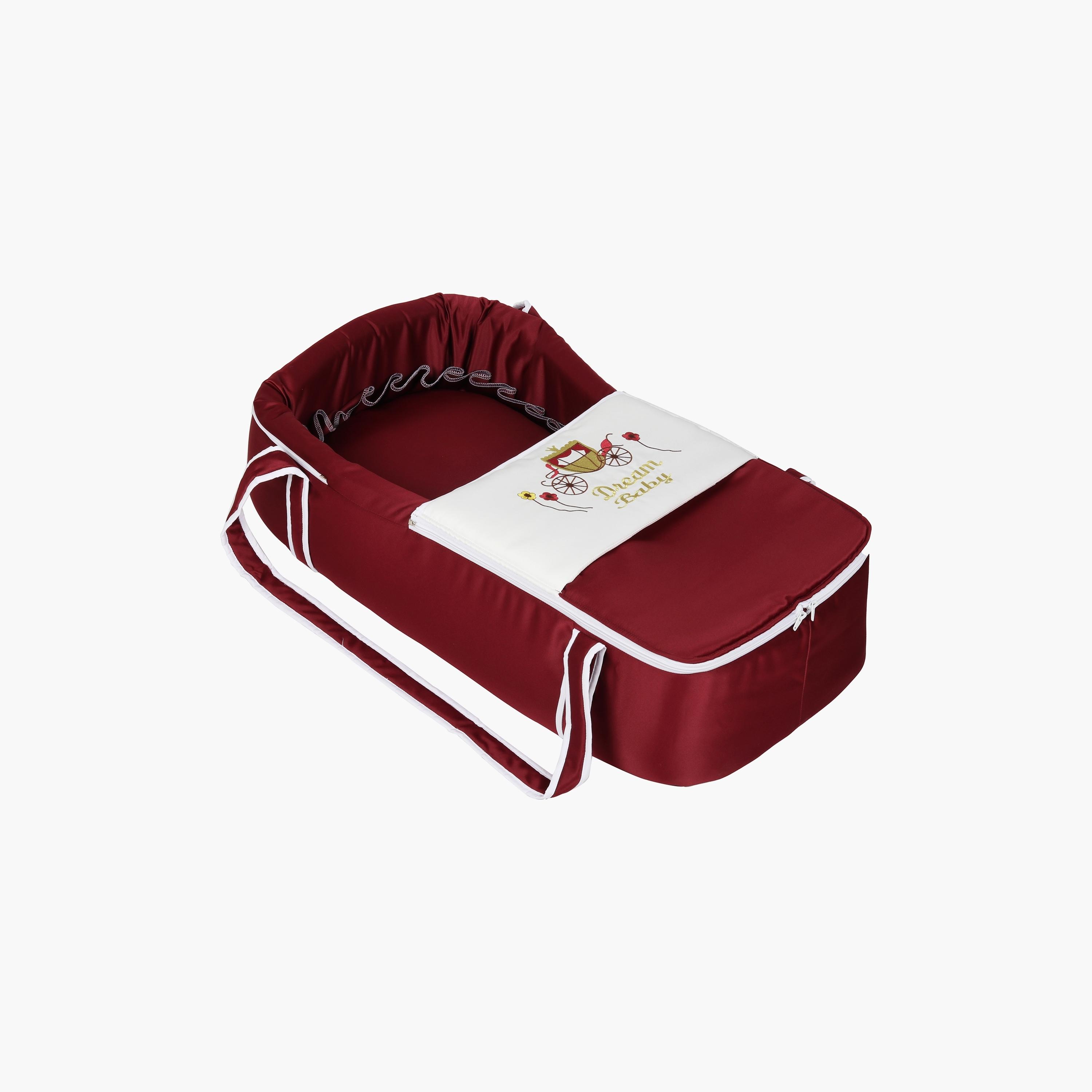 Little Angel Baby Foldable Carry Cot and Sleeping Bag, Red & Cream-baby-nursery-blanketsandswaddles-swaddlesandsleepingbags-image-3