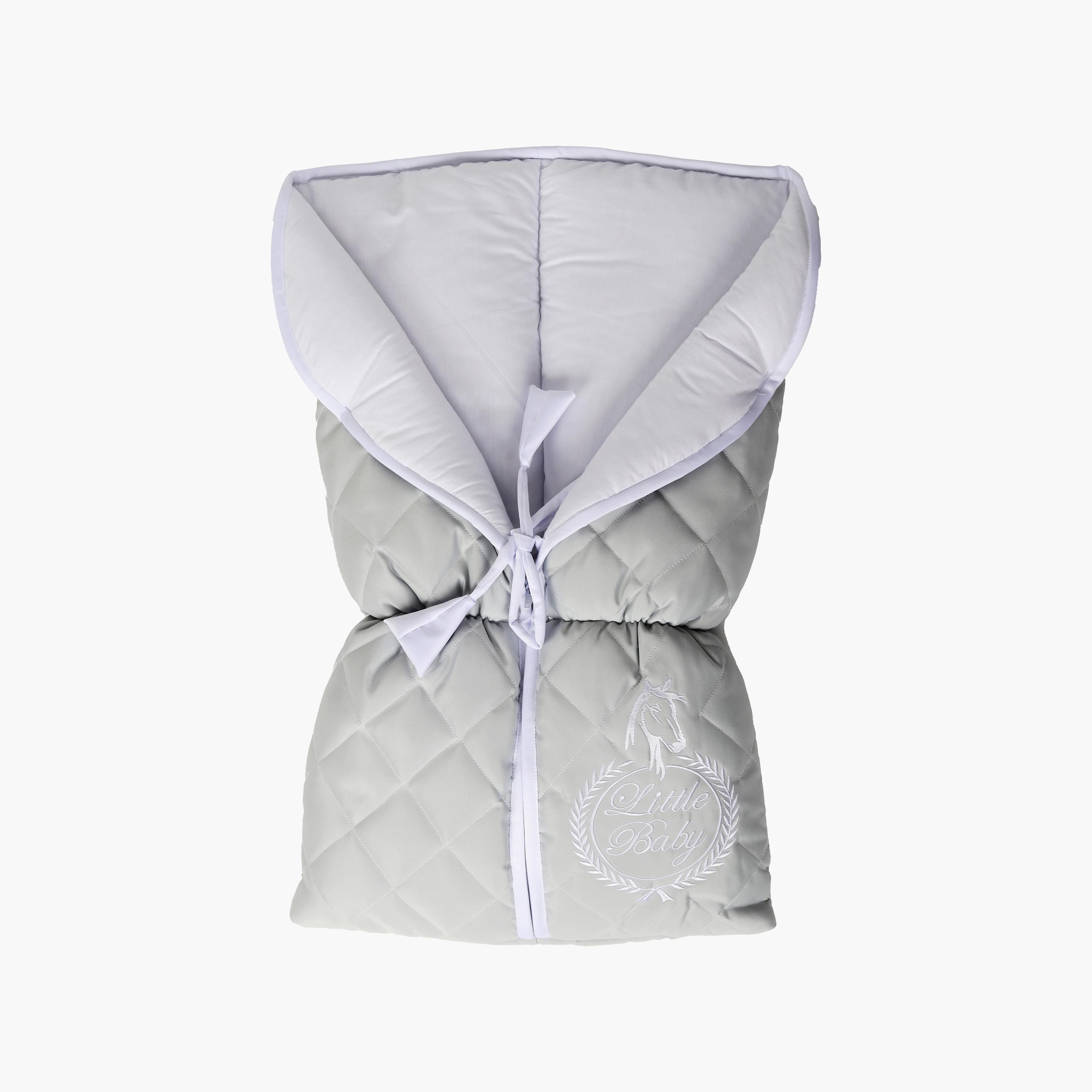 حقيبة نوم للأطفال مع حقيبة من ليتل أنجل، رمادي-baby-nursery-blanketsandswaddles-swaddlesandsleepingbags-image-2