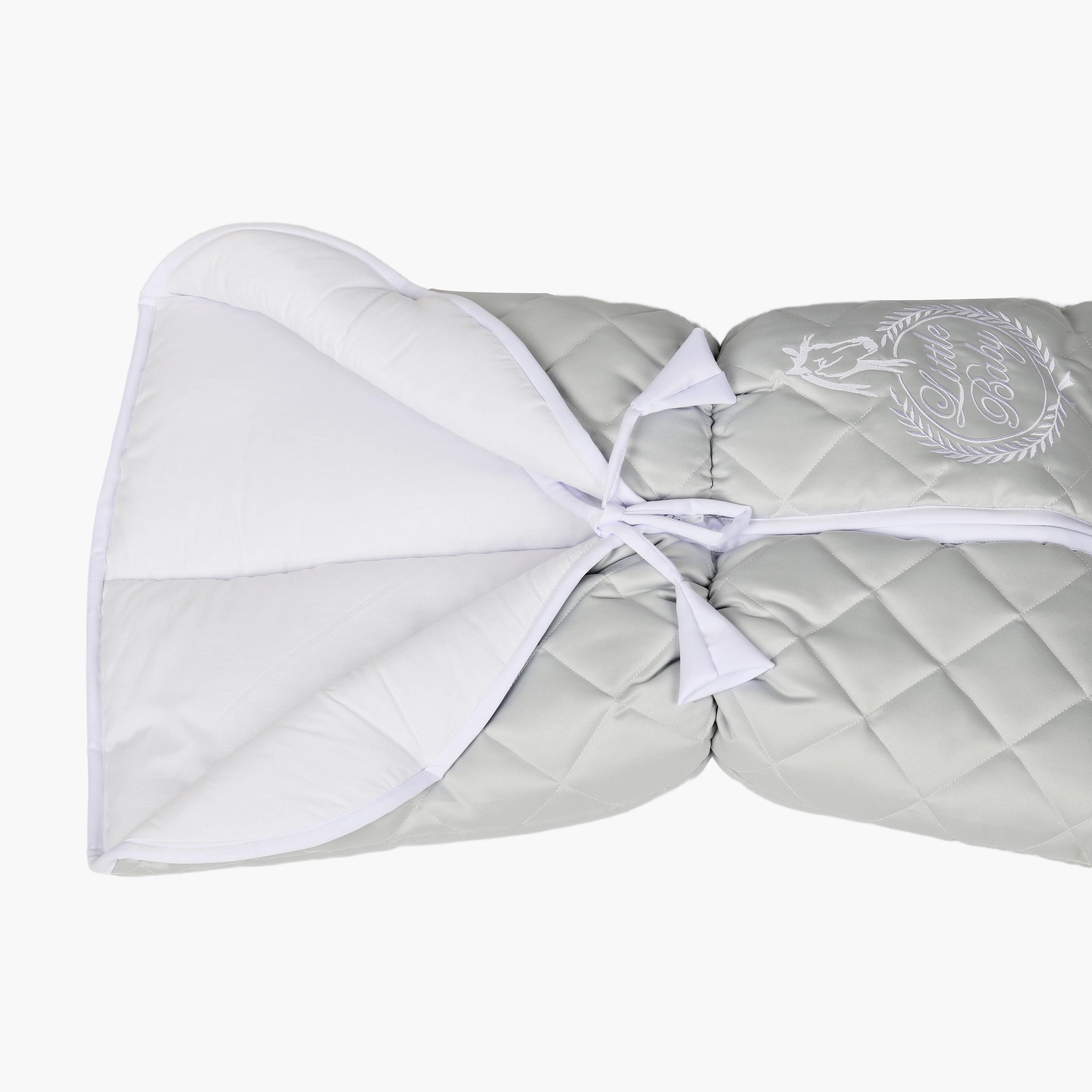 حقيبة نوم للأطفال مع حقيبة من ليتل أنجل، رمادي-baby-nursery-blanketsandswaddles-swaddlesandsleepingbags-image-3