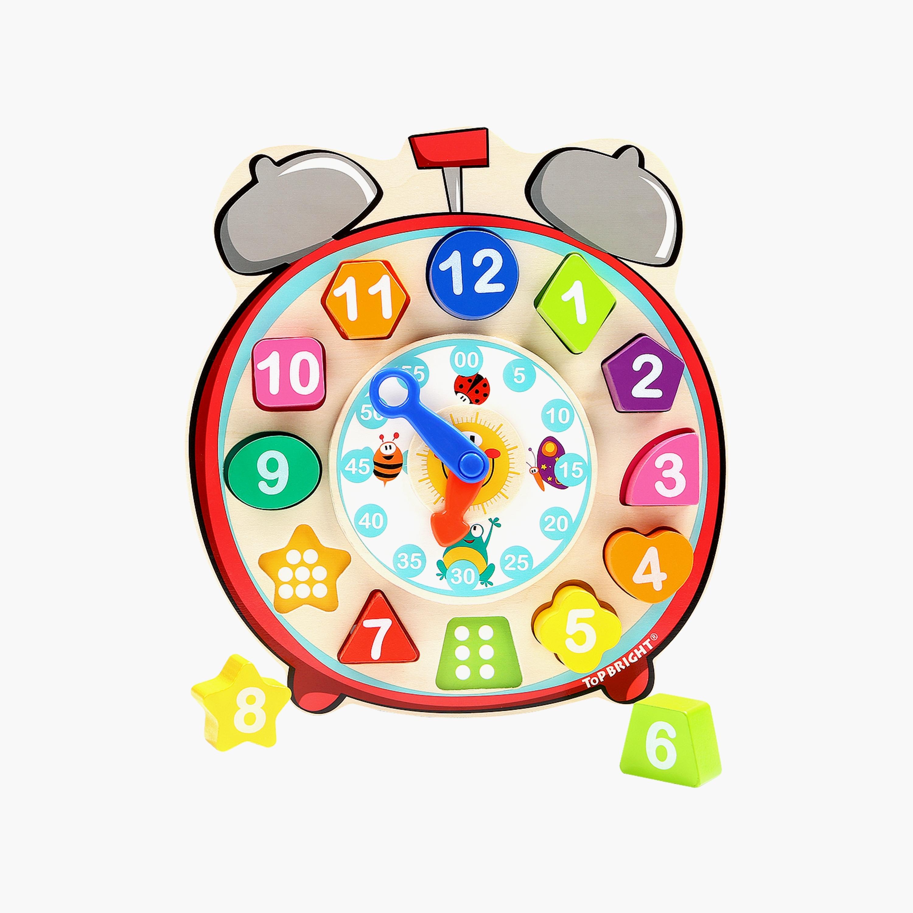 Top Bright Wooden Shape Sorting Clock-toys-babyandtoddlertoys-learningtoys-image-1