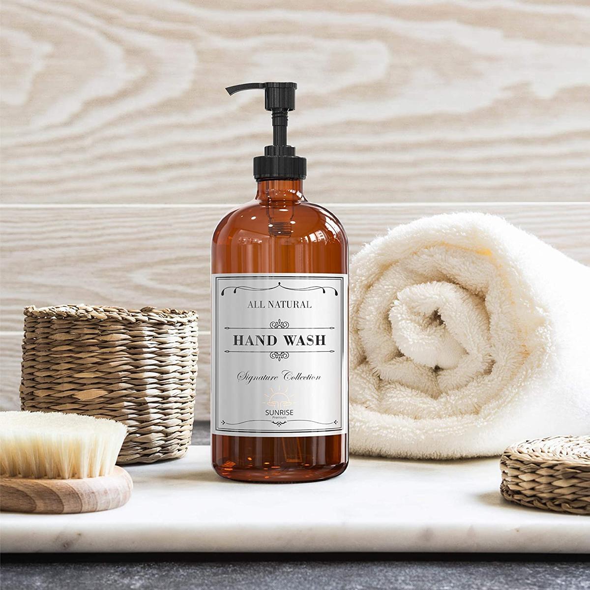 Glass Refillable Reusable Soap Disperser - Set of 2