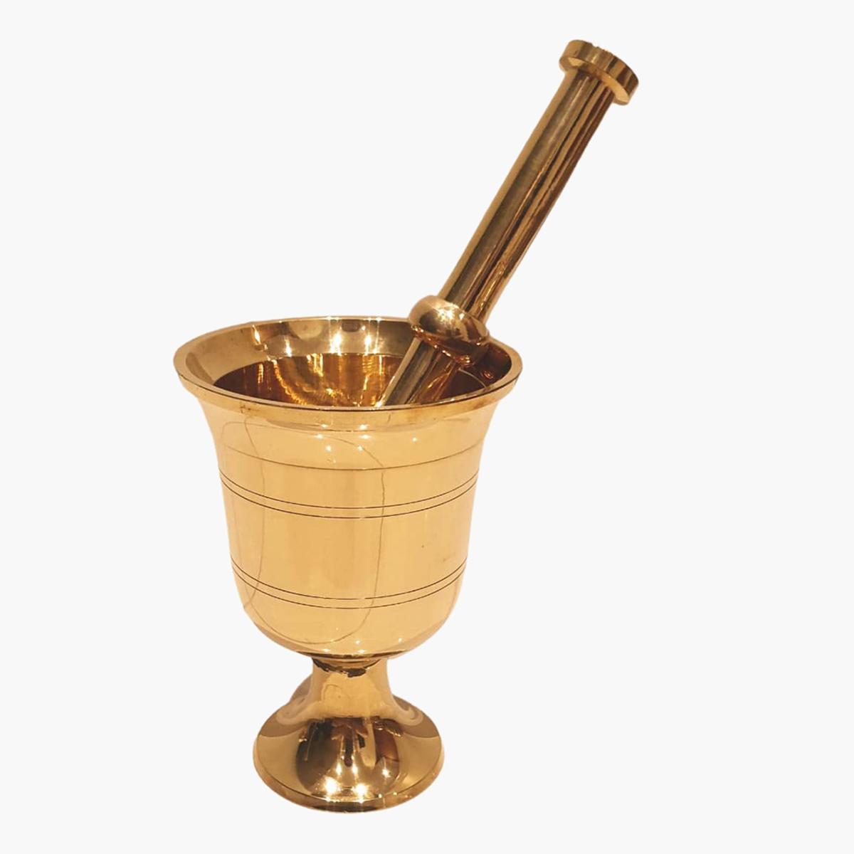 Brass Mortar and Pestle