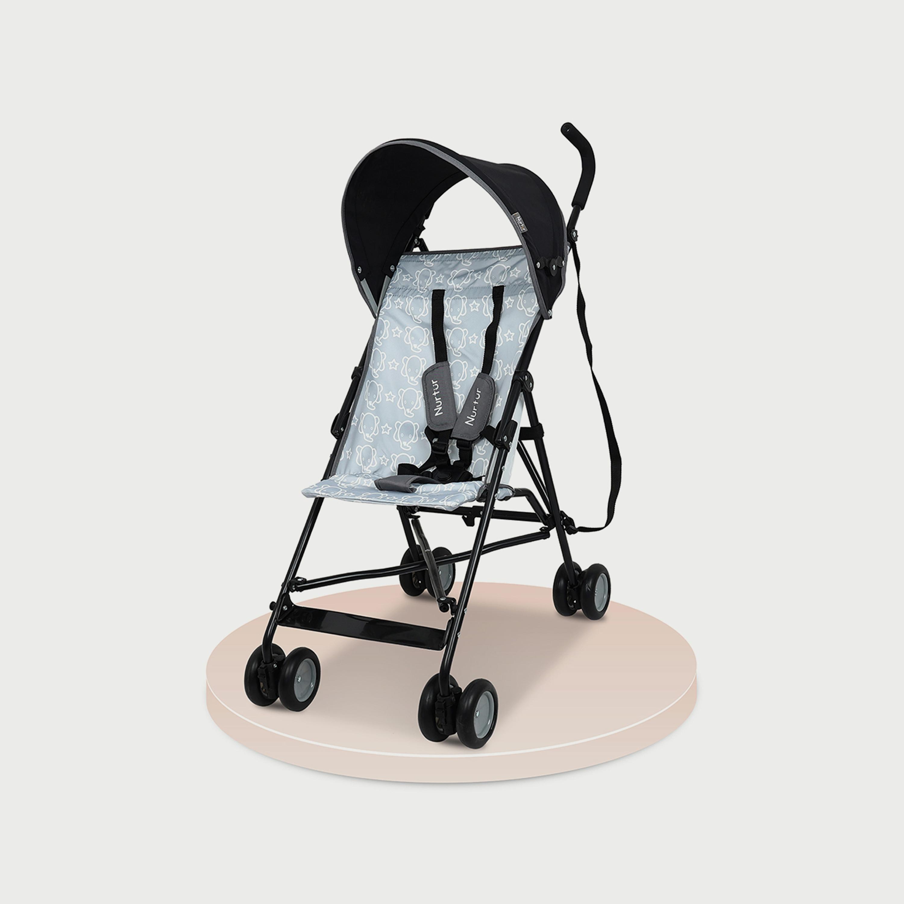Nurtur Rex Buggy Lightweight Stroller with Compact Fold Canopy, Blue-baby-gear-strollersandprams-strollers-image-1