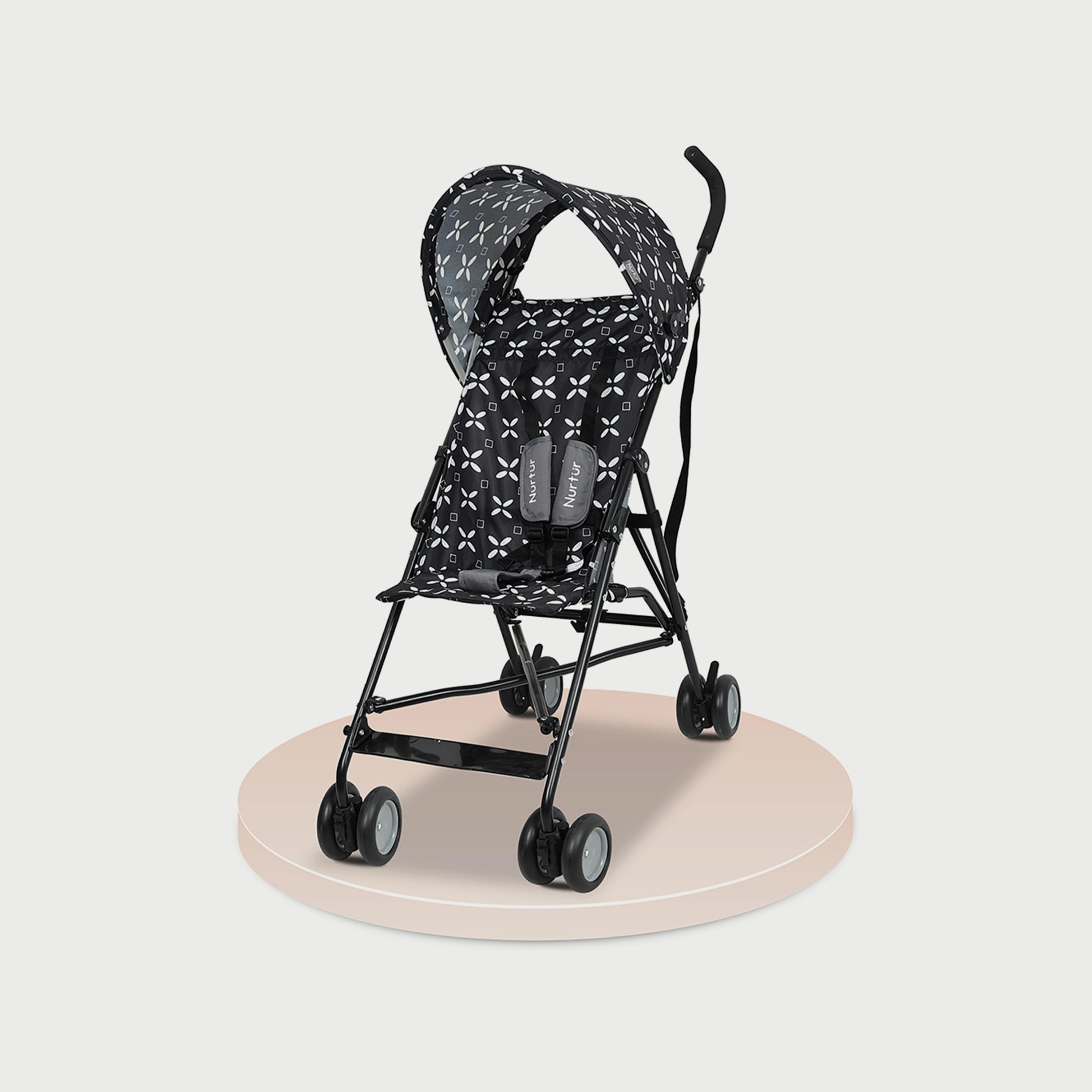 Nurtur Rex Buggy Lightweight Stroller with Compact Fold Canopy, Brown-baby-gear-strollersandprams-strollers-image-1