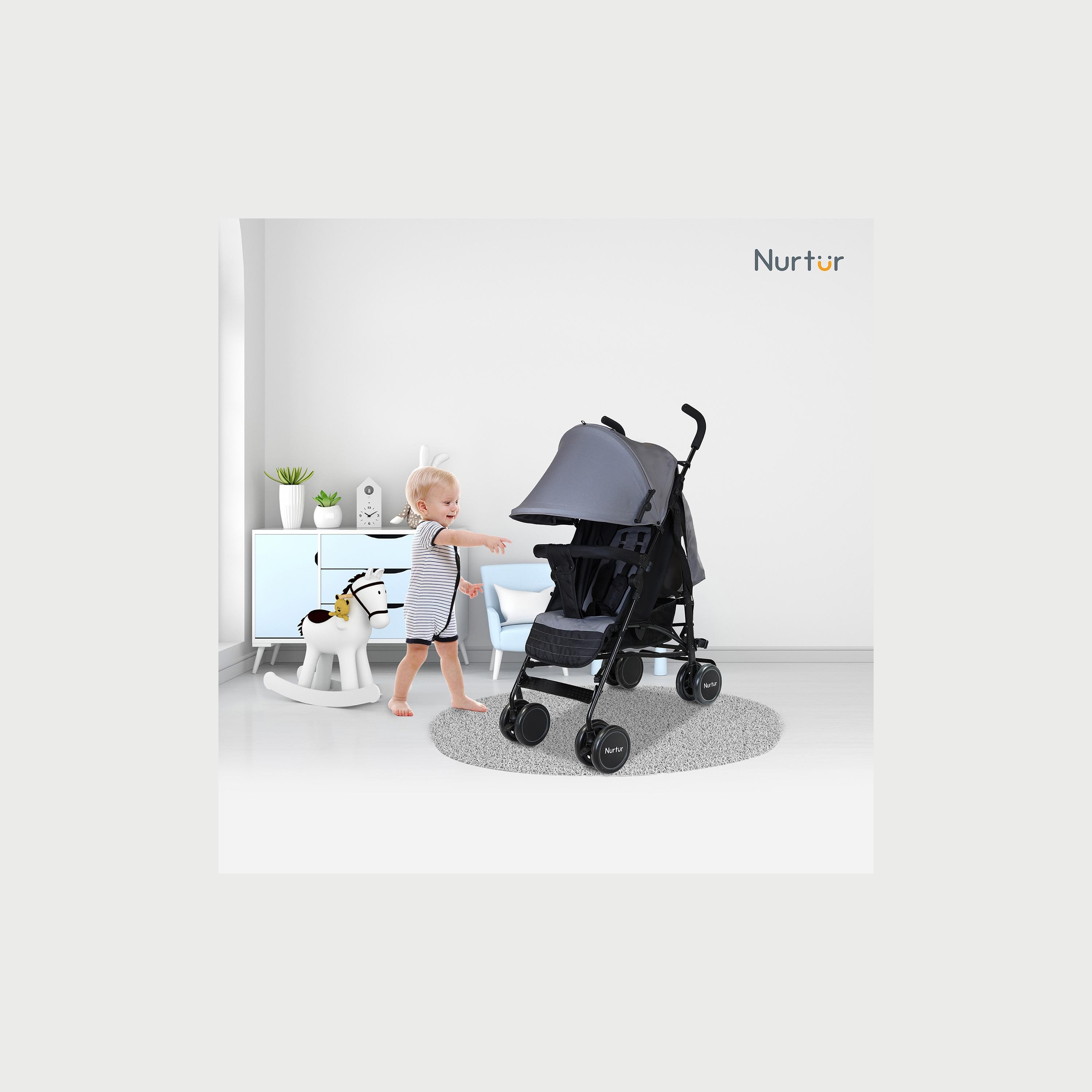 Nurtur Archer Lightweight Stroller with Storage Basket & Detachable Bumper-baby-gear-strollersandprams-strollers-image-4