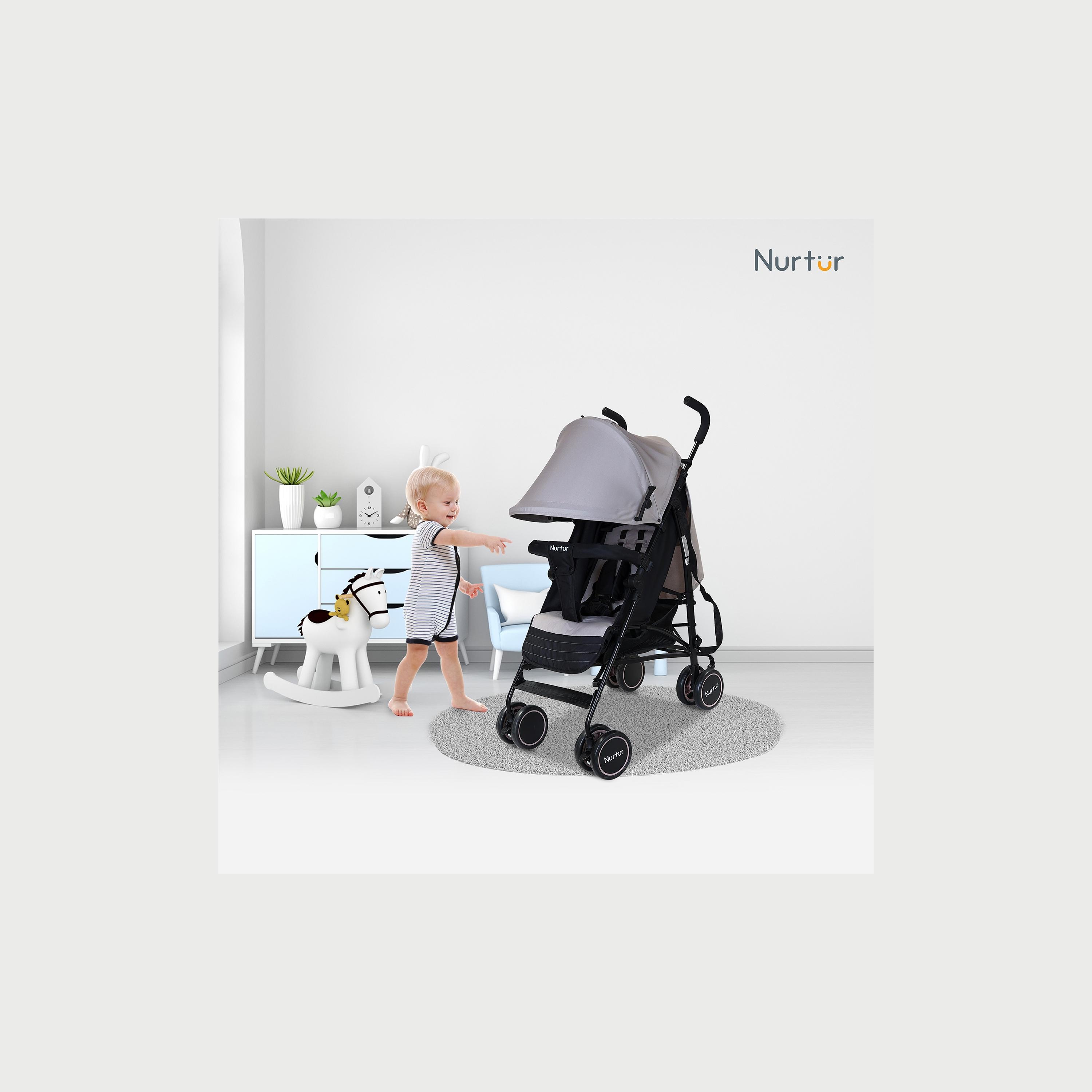Nurtur Archer Lightweight Stroller with Storage Basket & Detachable Bumper-baby-gear-strollersandprams-strollers-image-4