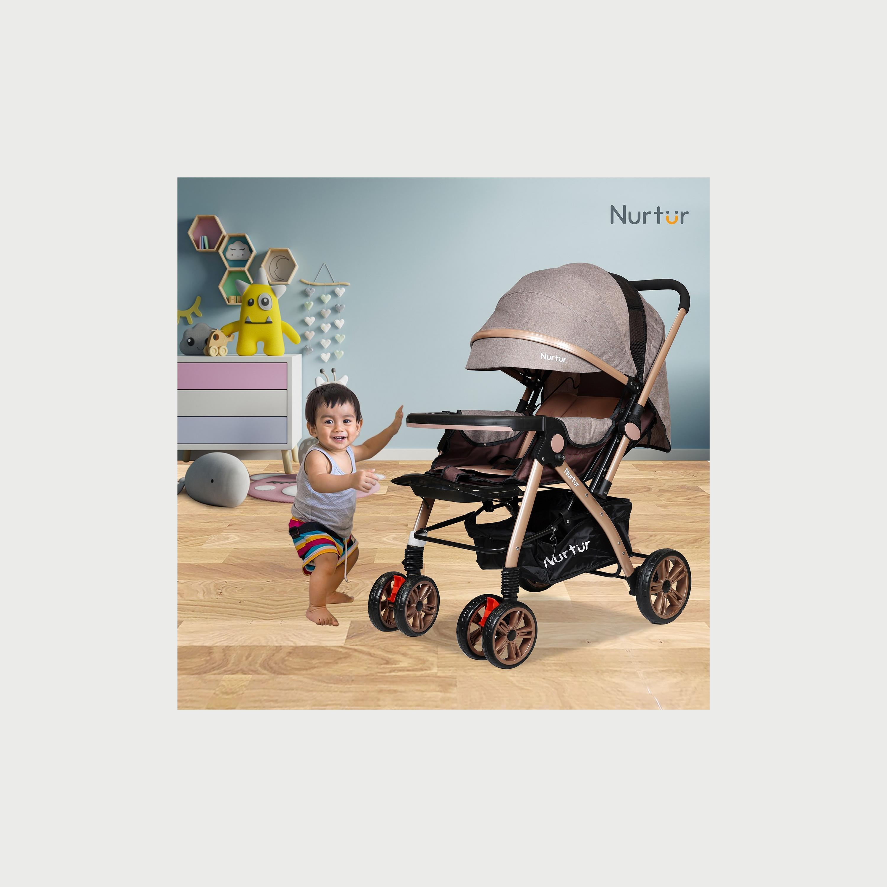 Nurtur Wilder Travel Stroller with Adjustable Backrest & Reversible Handle-baby-gear-strollersandprams-strollers-image-4