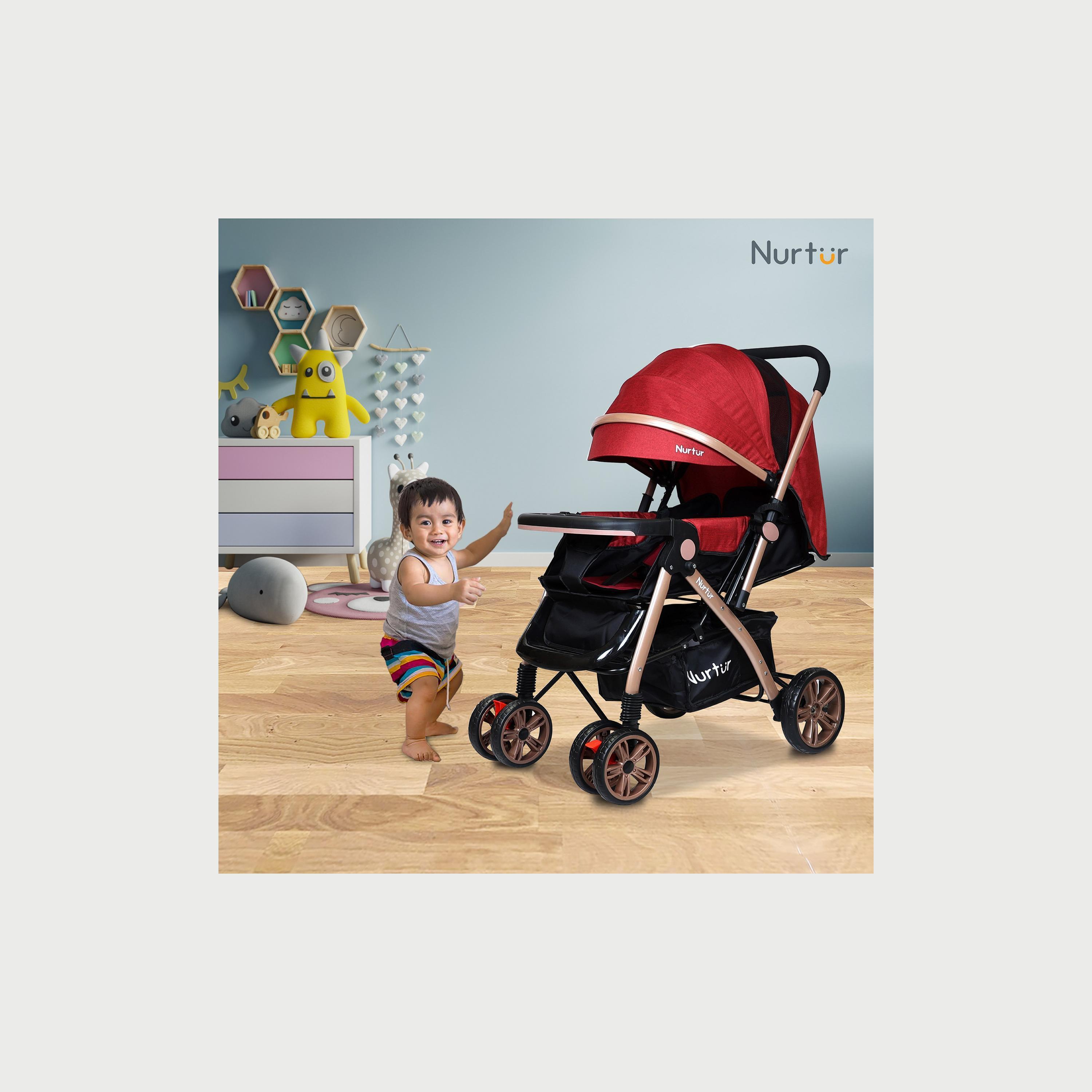 Nurtur Wilder Travel Stroller with Adjustable Backrest & Reversible Handle-baby-gear-strollersandprams-strollers-image-4