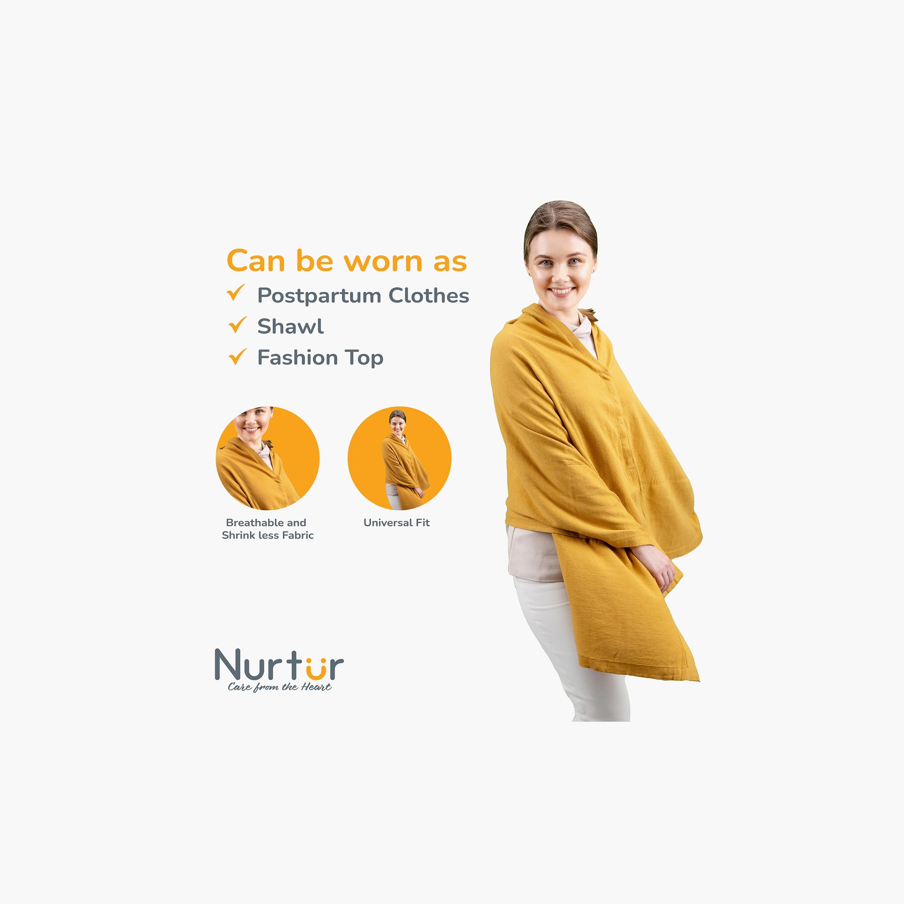 Nurtur Breathable Cotton Nursing Poncho-women-clothing-maternity-tops-image-3