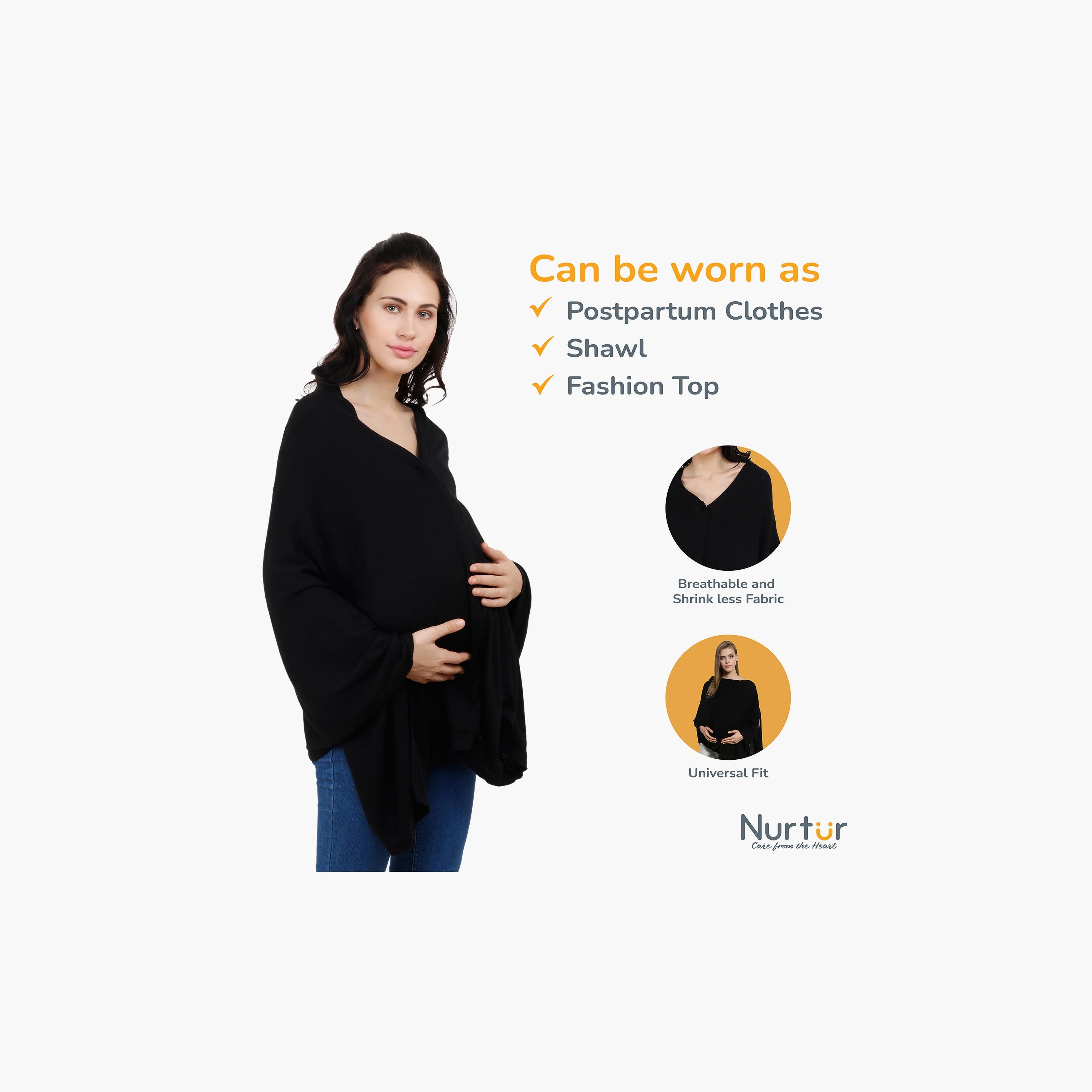 بونشو الرضاعة من القطن المسامي من نورتور-women-clothing-maternity-tops-image-3