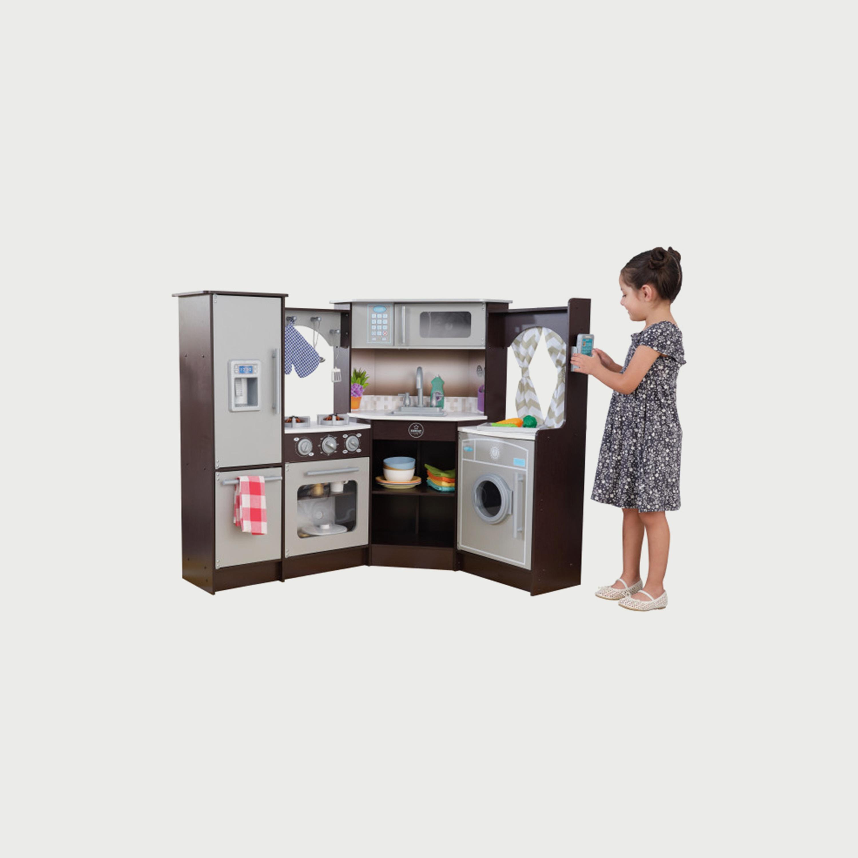 Buy Kidkraft Ultimate Corner Play Kitchen with Lights Sounds Espresso Online Babyshop UAE