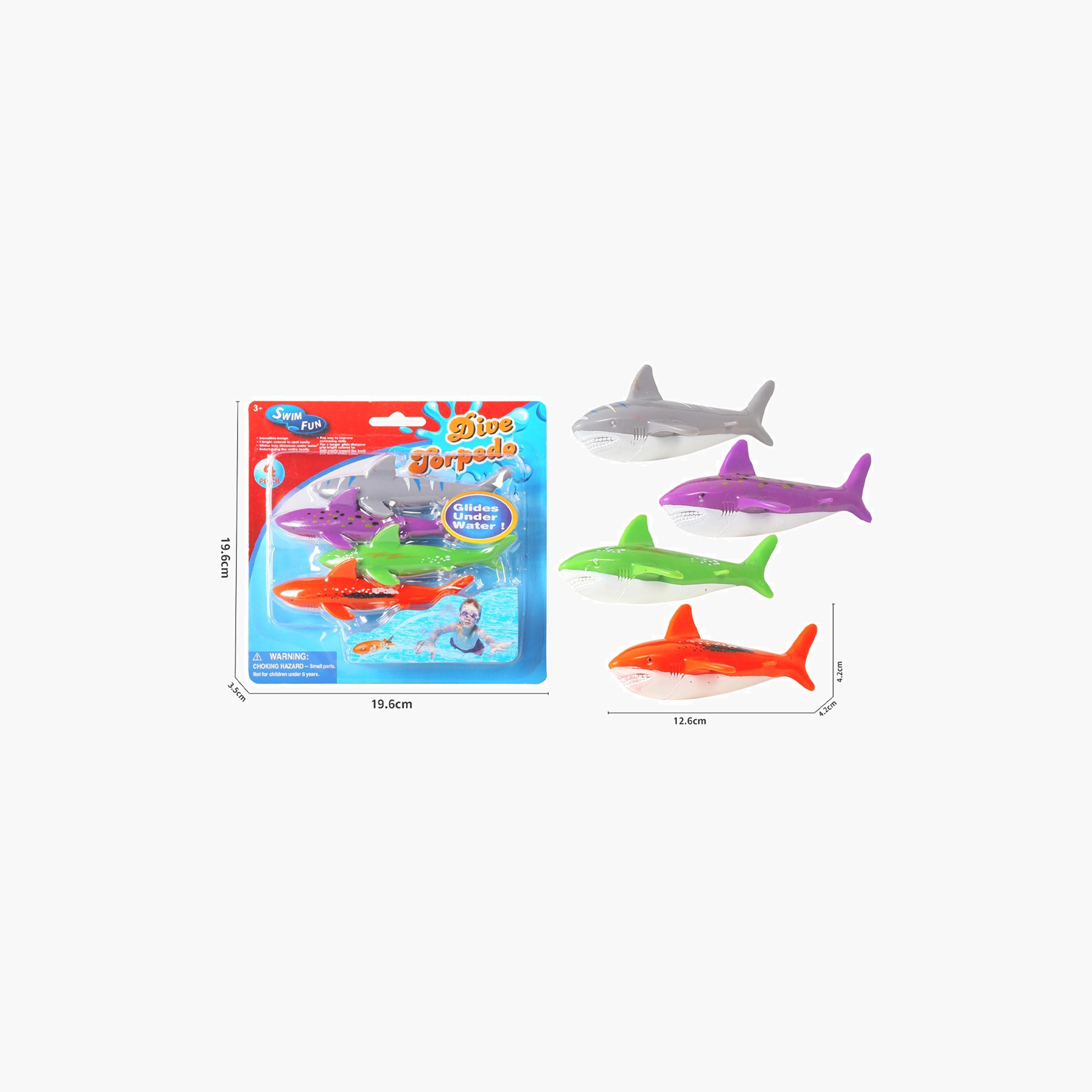 Mondo 4-Piece Diving Shark Toys-toys-outdoor-poolandbeach-beachtoys-image-3